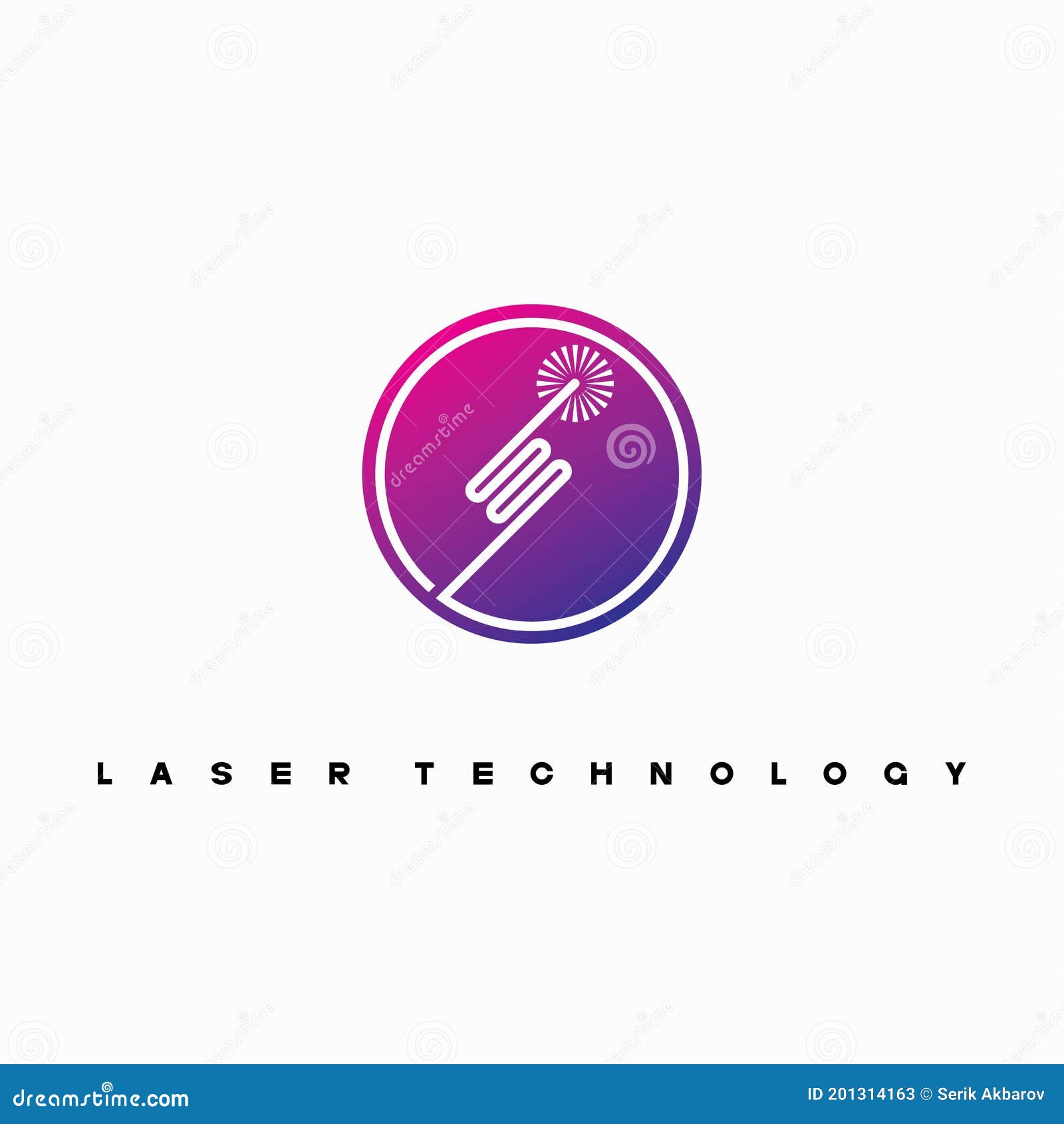 Illustration Consisting of a Laser Engraved Beam Stock Vector