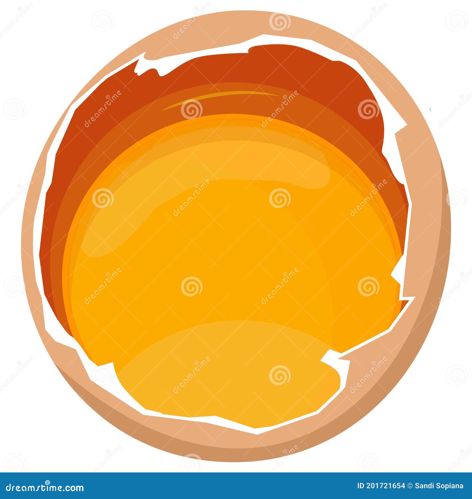 Flat Style Egg Yolk Cartoon Stock Vector Illustration of food, animal