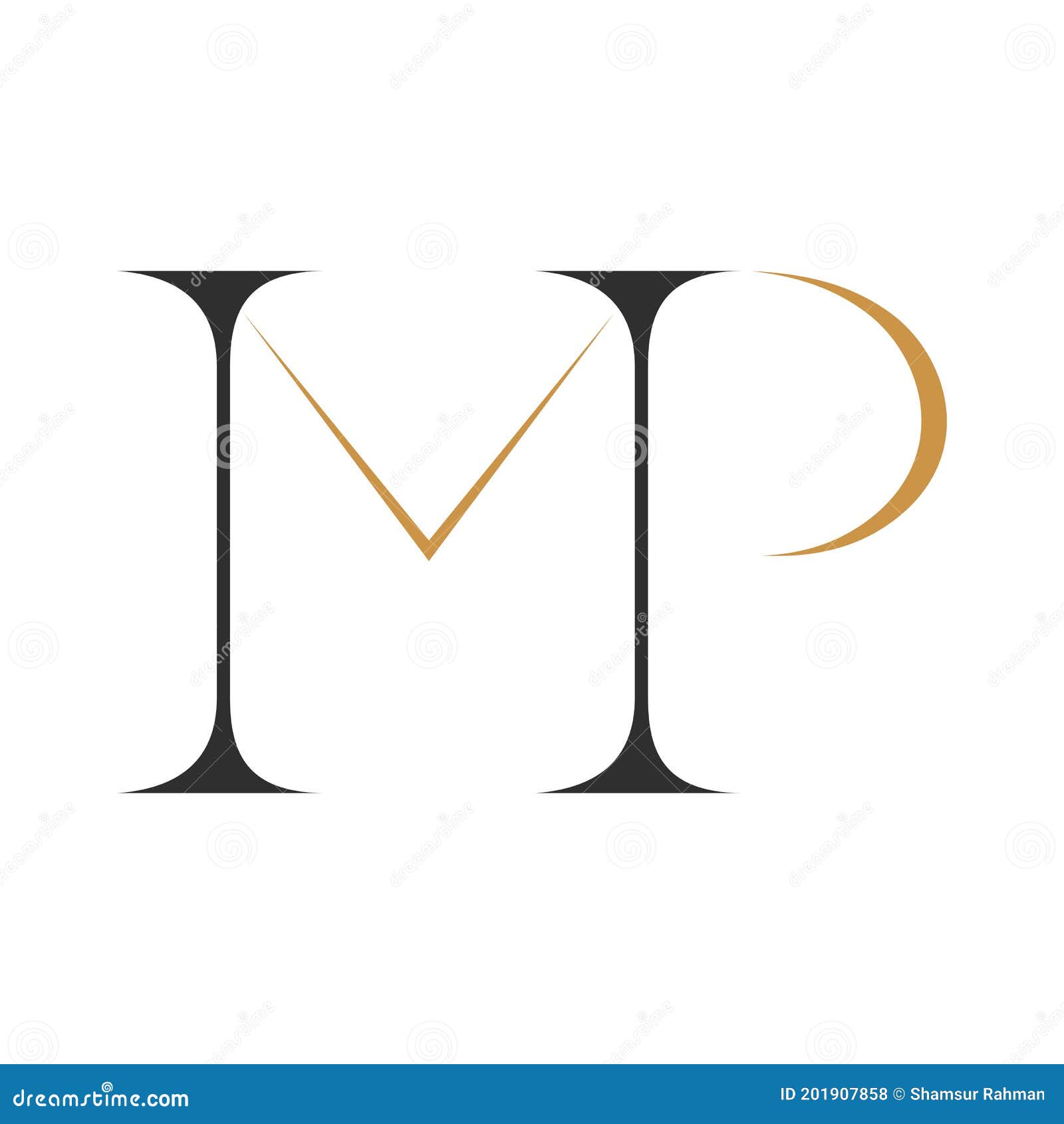 Initial Letter Mp Logo or Pm Logo Vector Design Template Stock