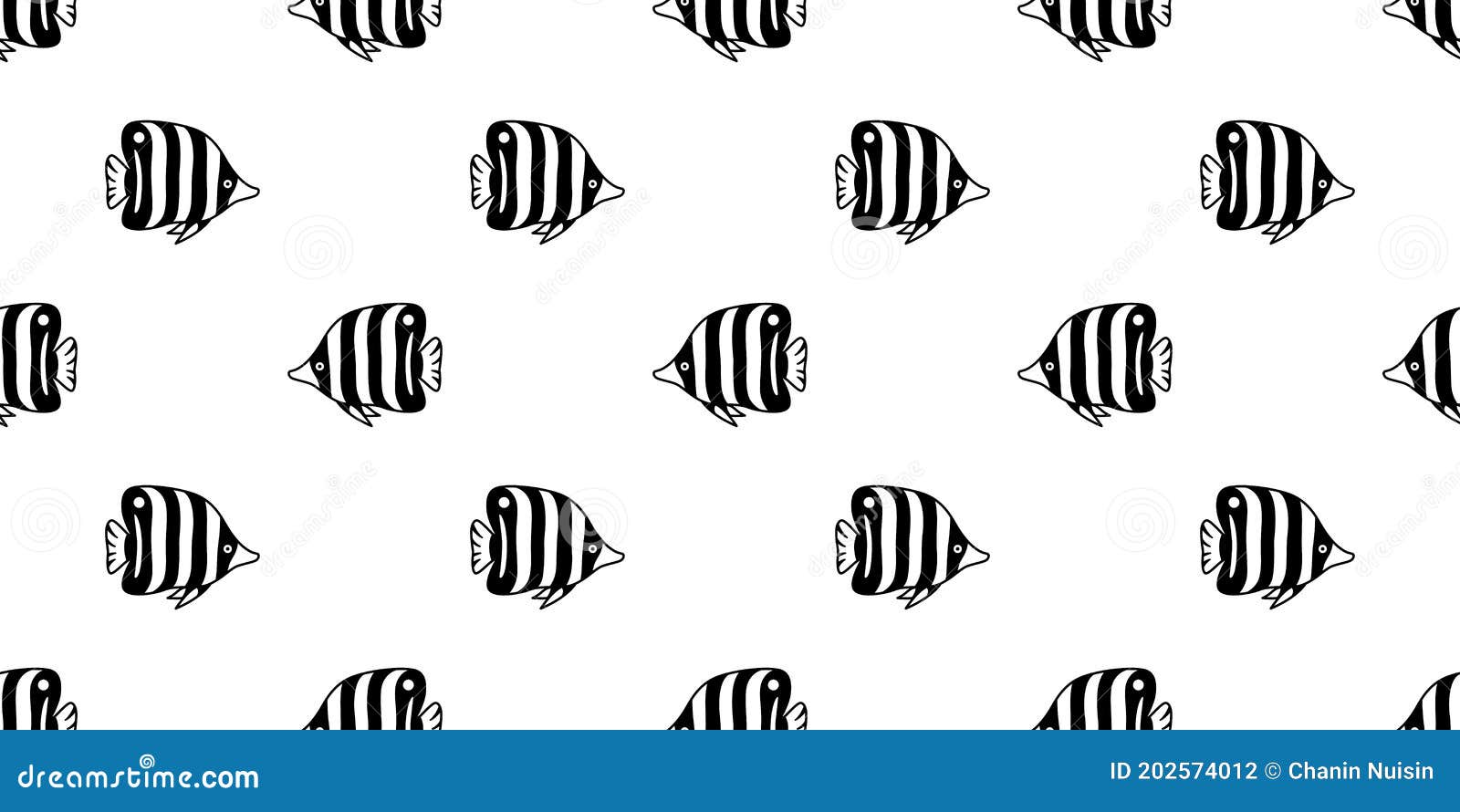 fish seamless pattern butterfly salmon  tuna shark cartoon scarf  dolphin whale ocean sea tile background repeat wal