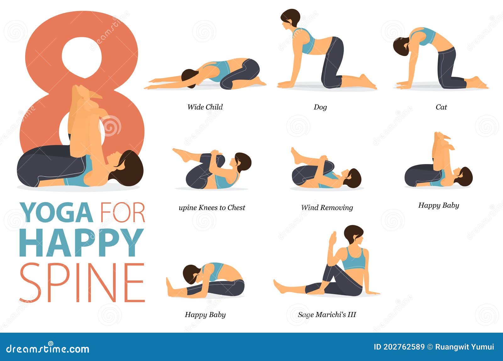 Yoga for a healthy spine. Discover 5 top asanas to ease back pain.