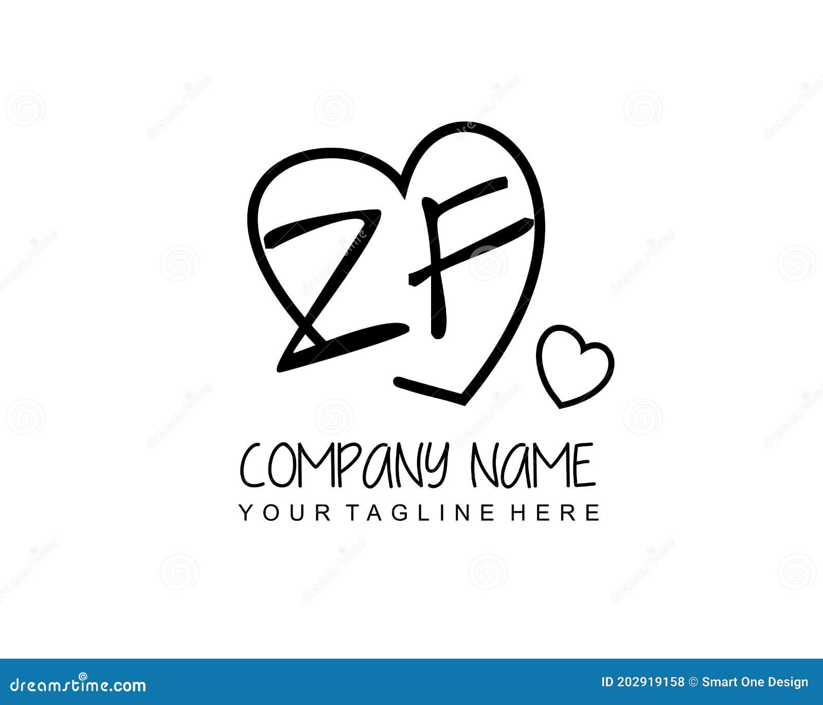 ZF Signature Logo Template Vector Stock Vector Illustration of