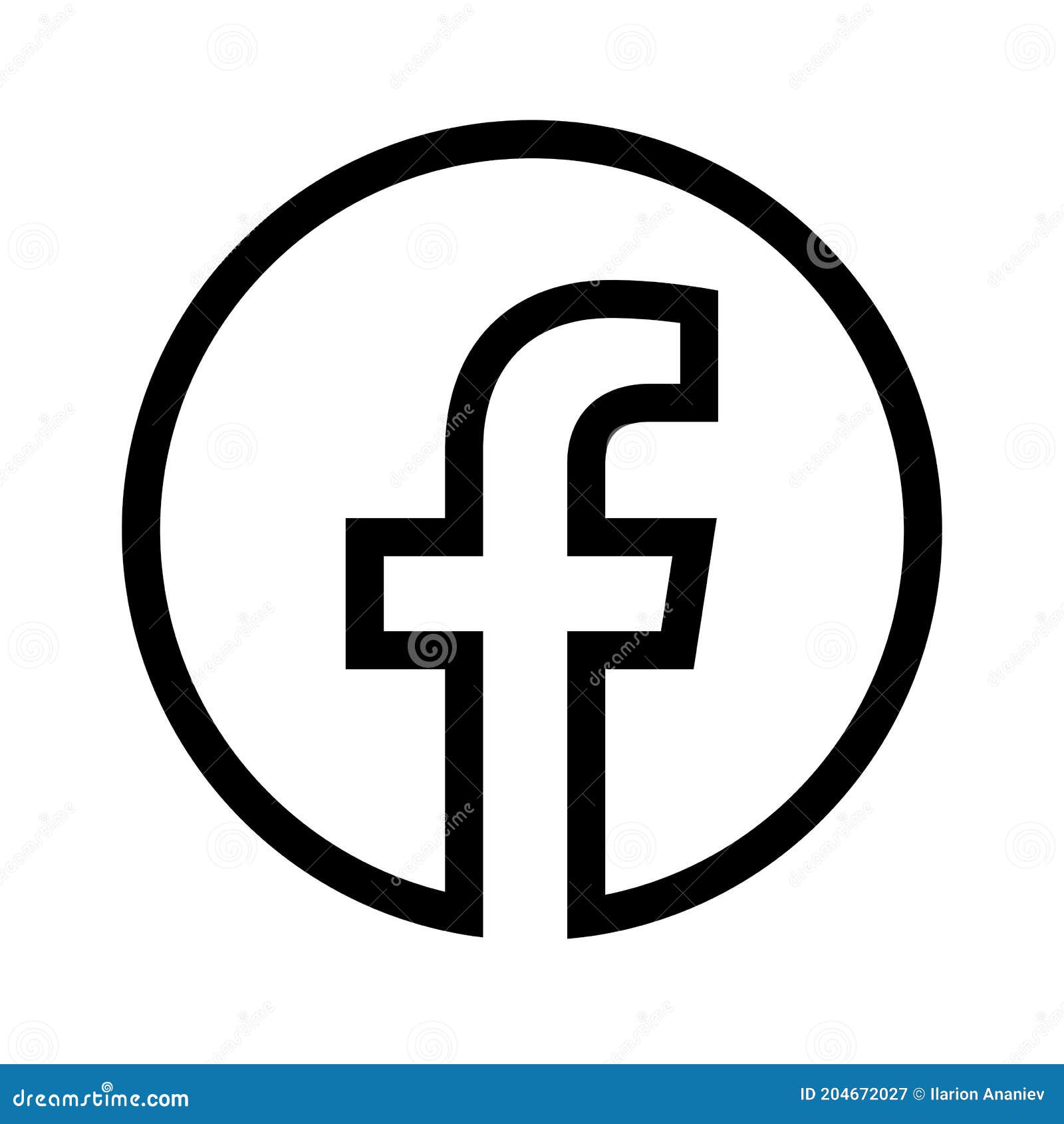 Facebook Logo Vector Black Silhouette Shape Isolated F Icon For Web Page Mobile App Or Print Materials Transparent Templa Editorial Photography Illustration Of Letter Banner