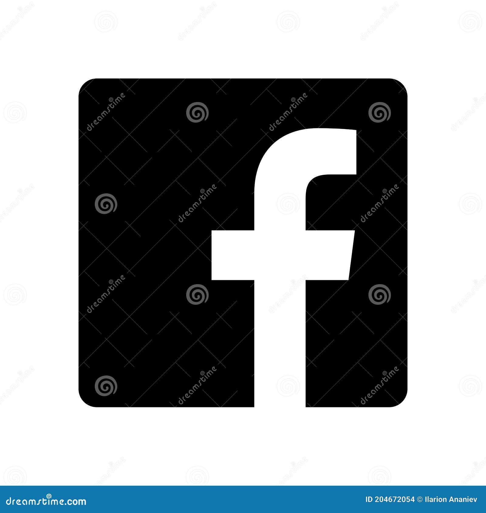 Facebook Logo Vector Black Silhouette Shape Isolated F Icon For Web Page Mobile App Or Print Materials Transparent Templa Editorial Stock Image Illustration Of Modern Icon