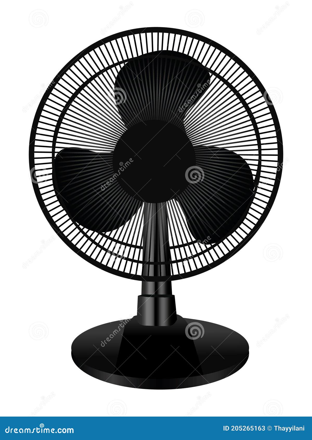 table fan clipart black and white