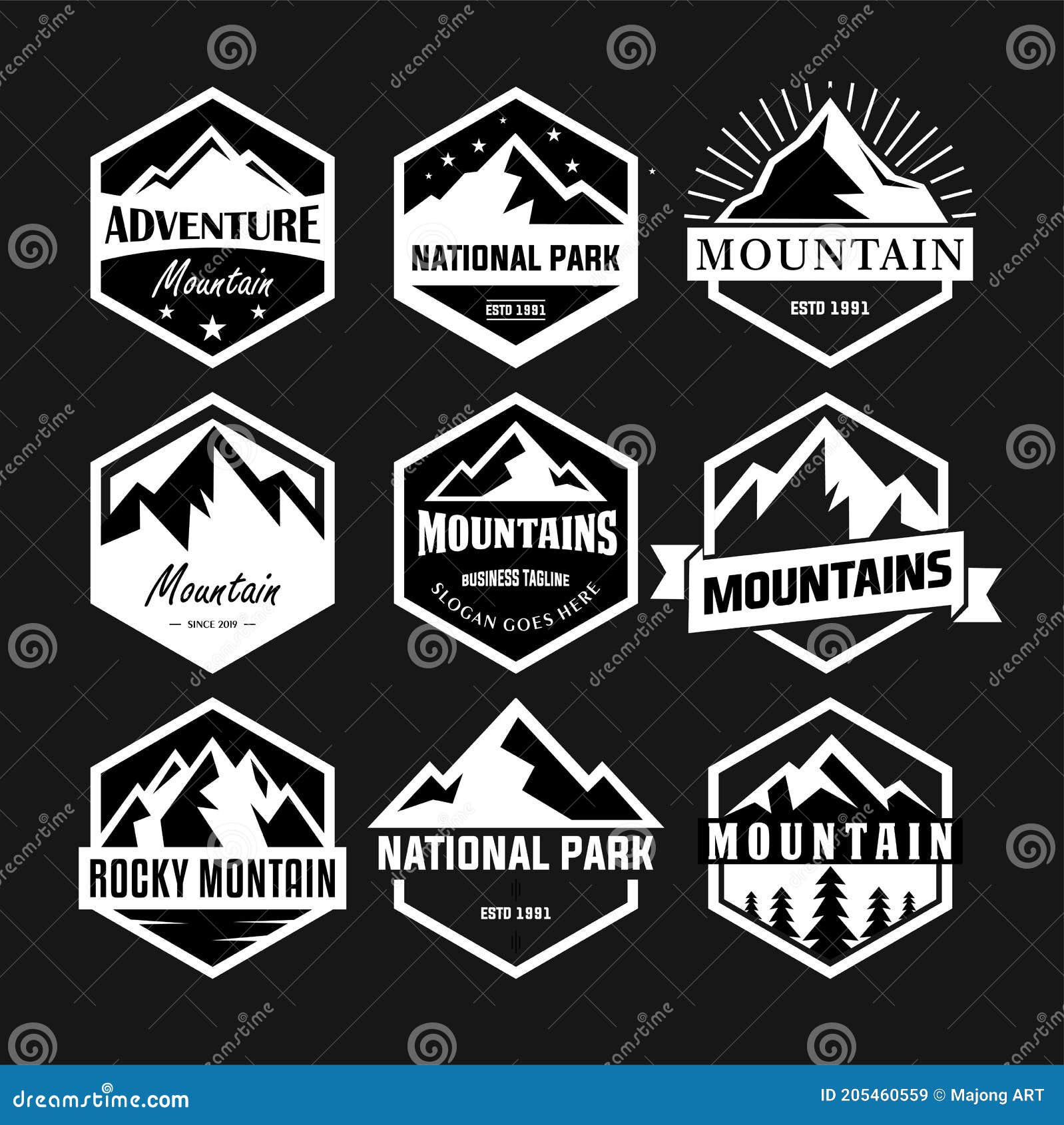 Mount Inspiration Vintage Badge Logo Sticker