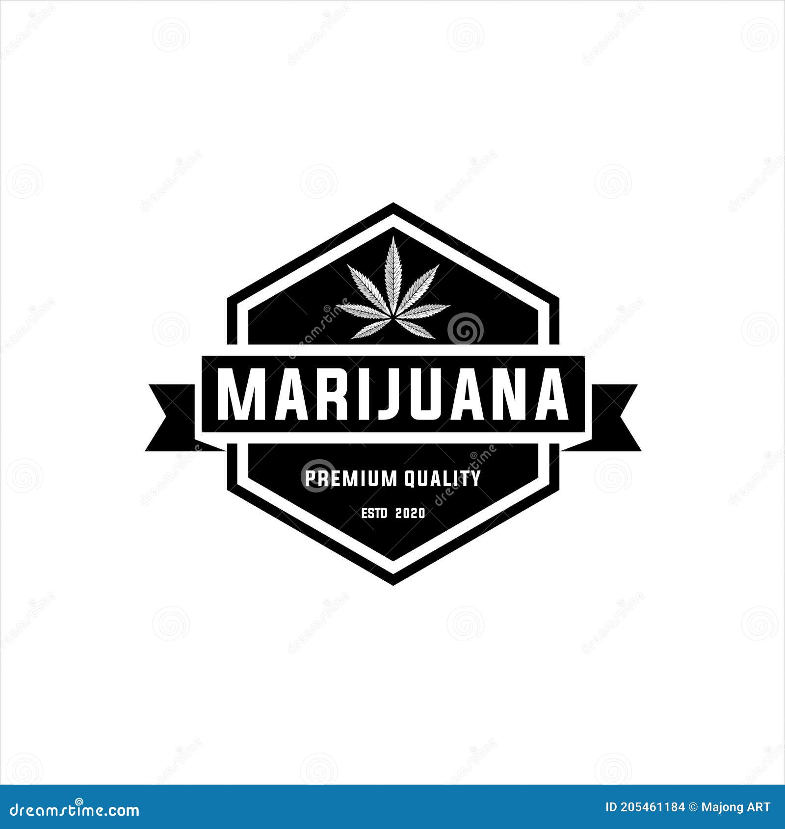 Cannabis and Marijuana Logo Design Elements. Vector Illustration and