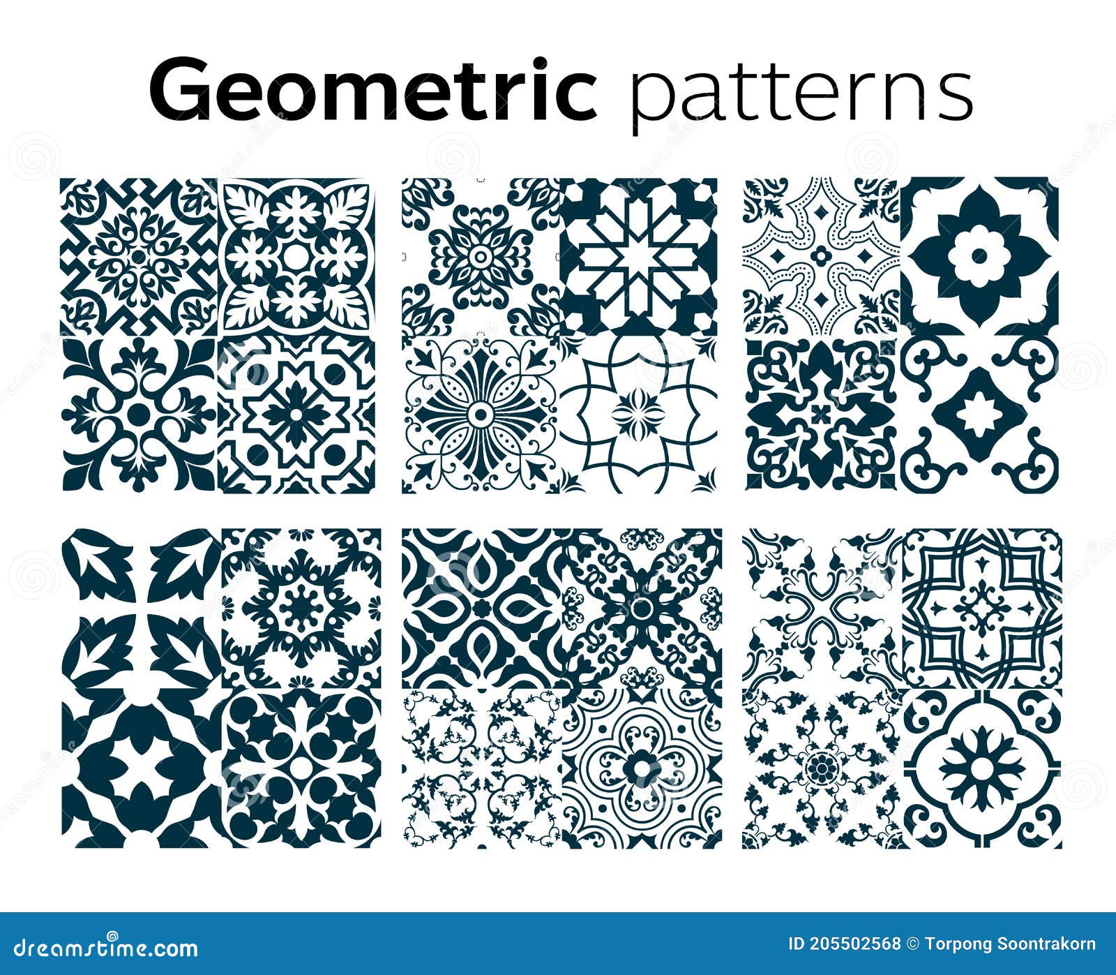 grometric patterns  in  