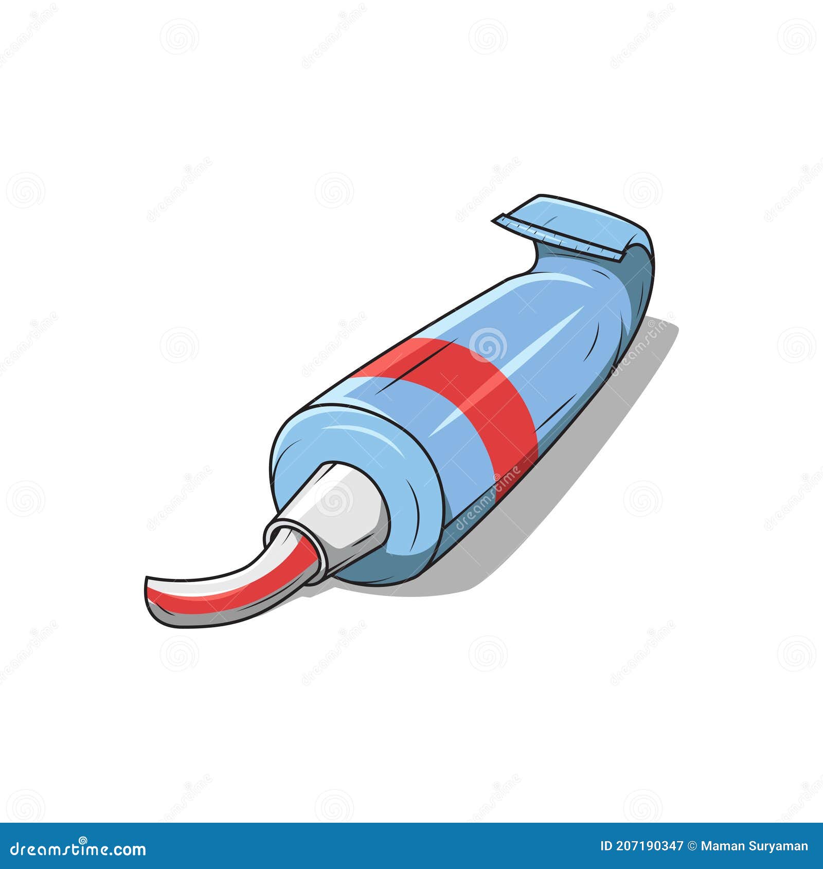 Toothpaste vector stock vector. Illustration of hygiene - 207190347