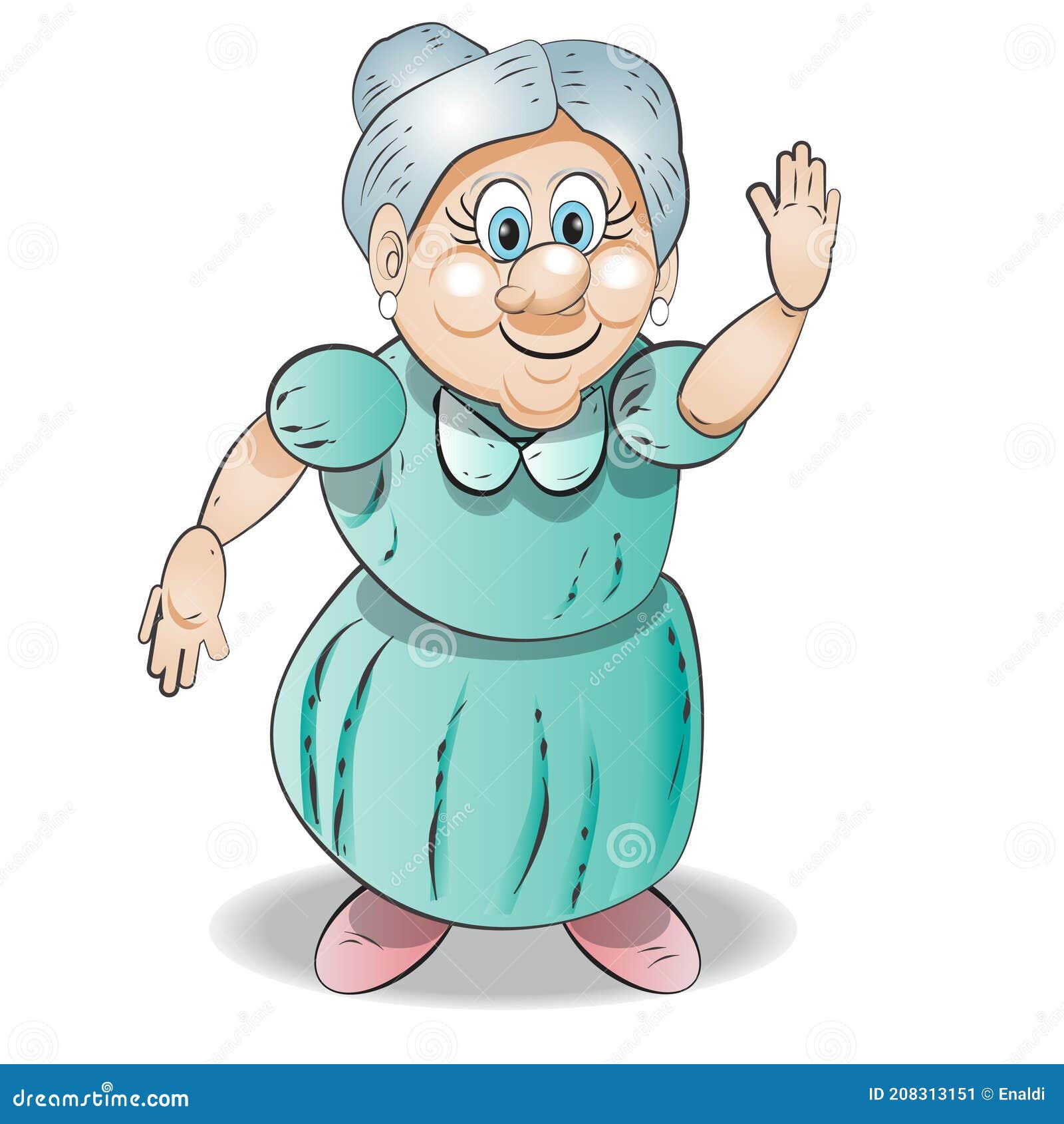 Cartoon Character Illustration of Grandma Stock Vector - Illustration ...