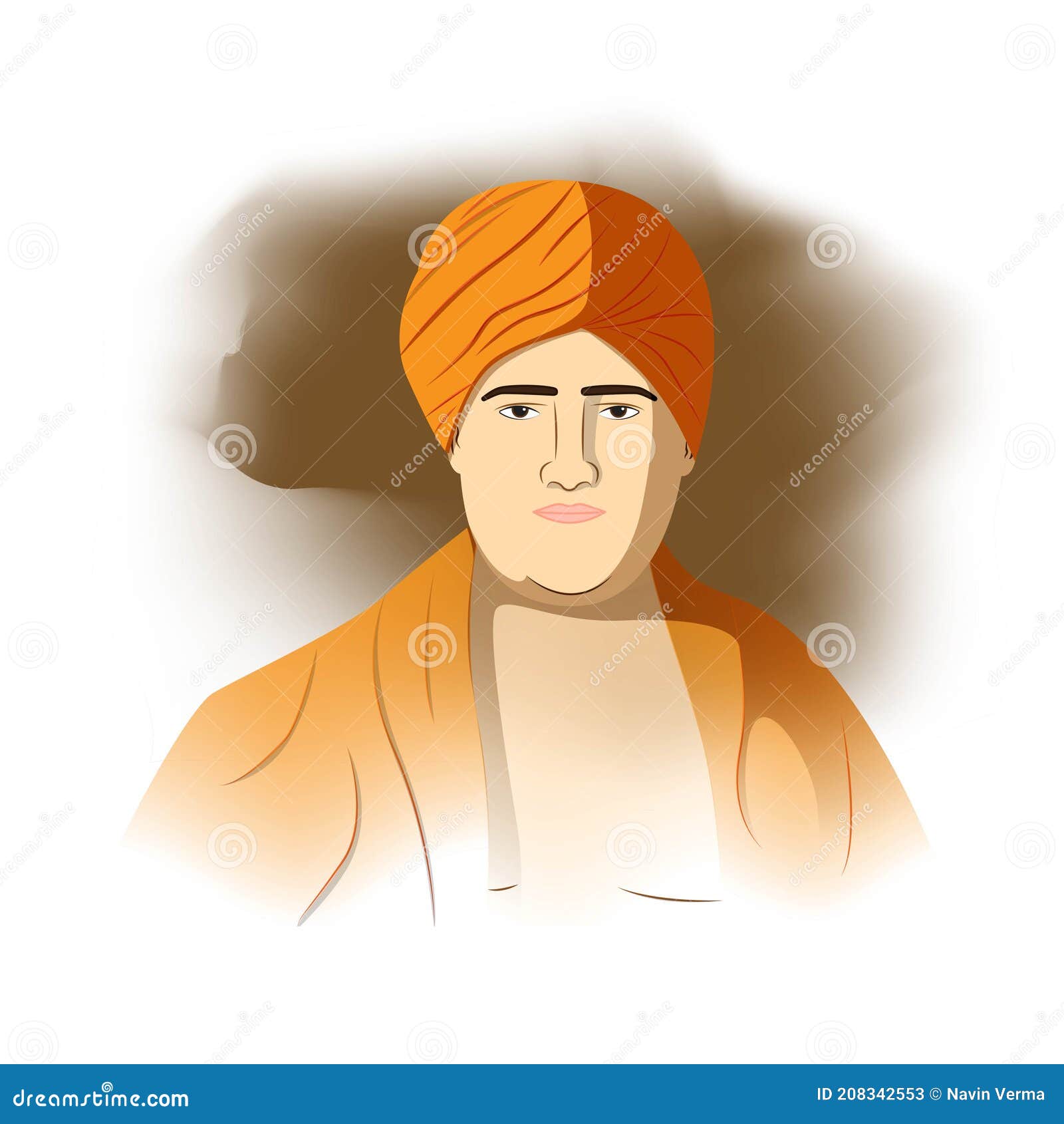 Vector Illustration Concept of Maharshi Dayananda Saraswati Jayanti