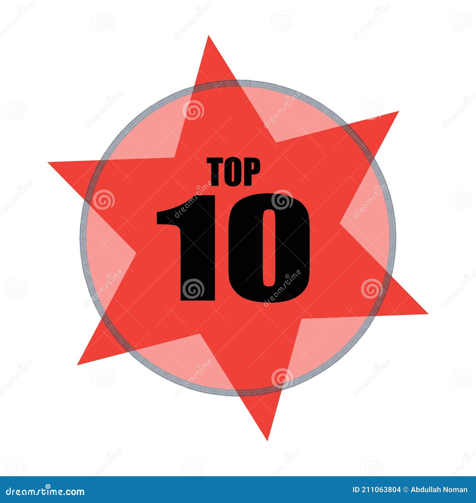 Top 10 Logo Design Vector Stock Vector. Illustration Of Number - 211063804