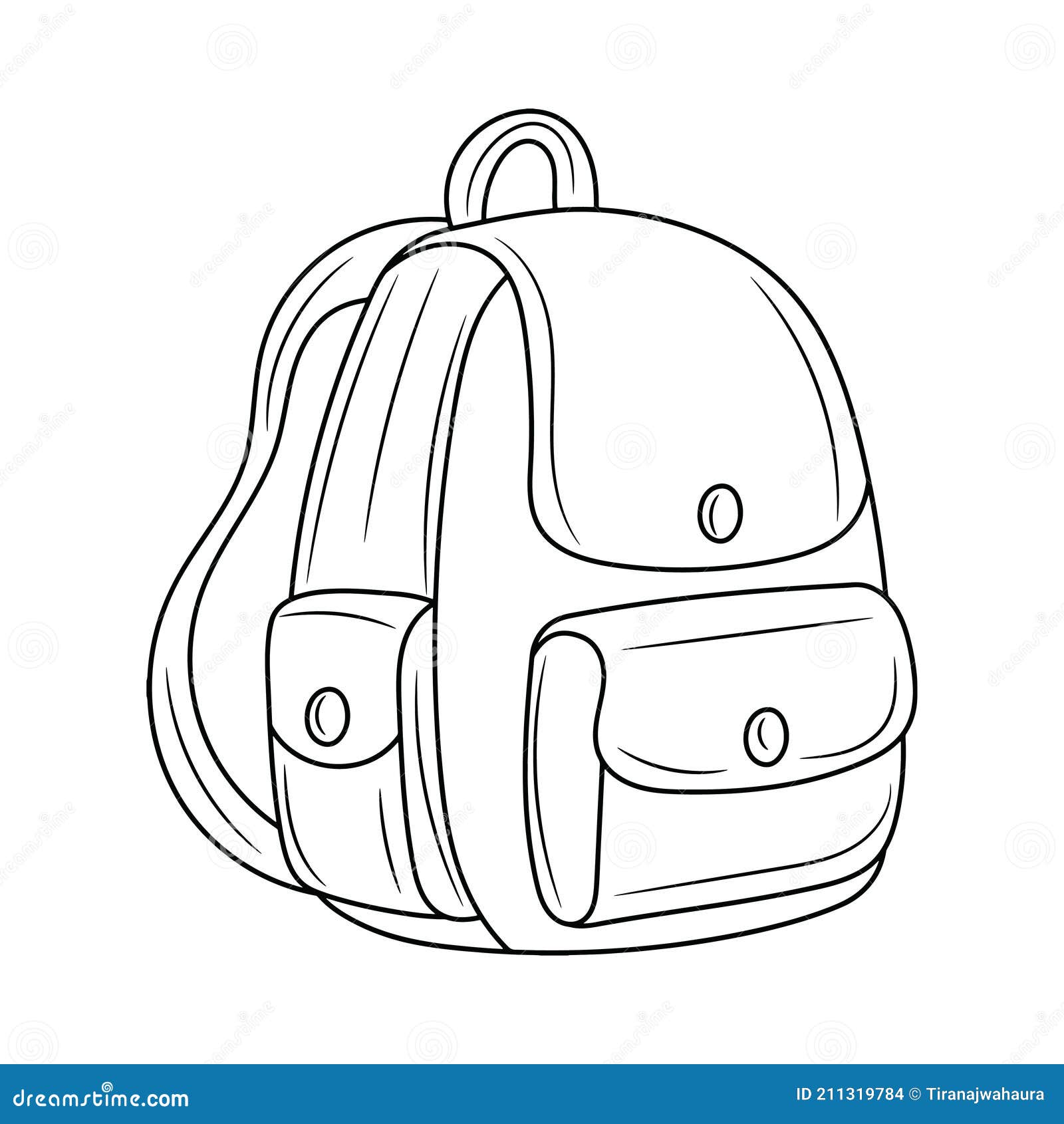 Doodle Of School Backpack Isolated On White Background Stock Illustration -  Download Image Now - iStock