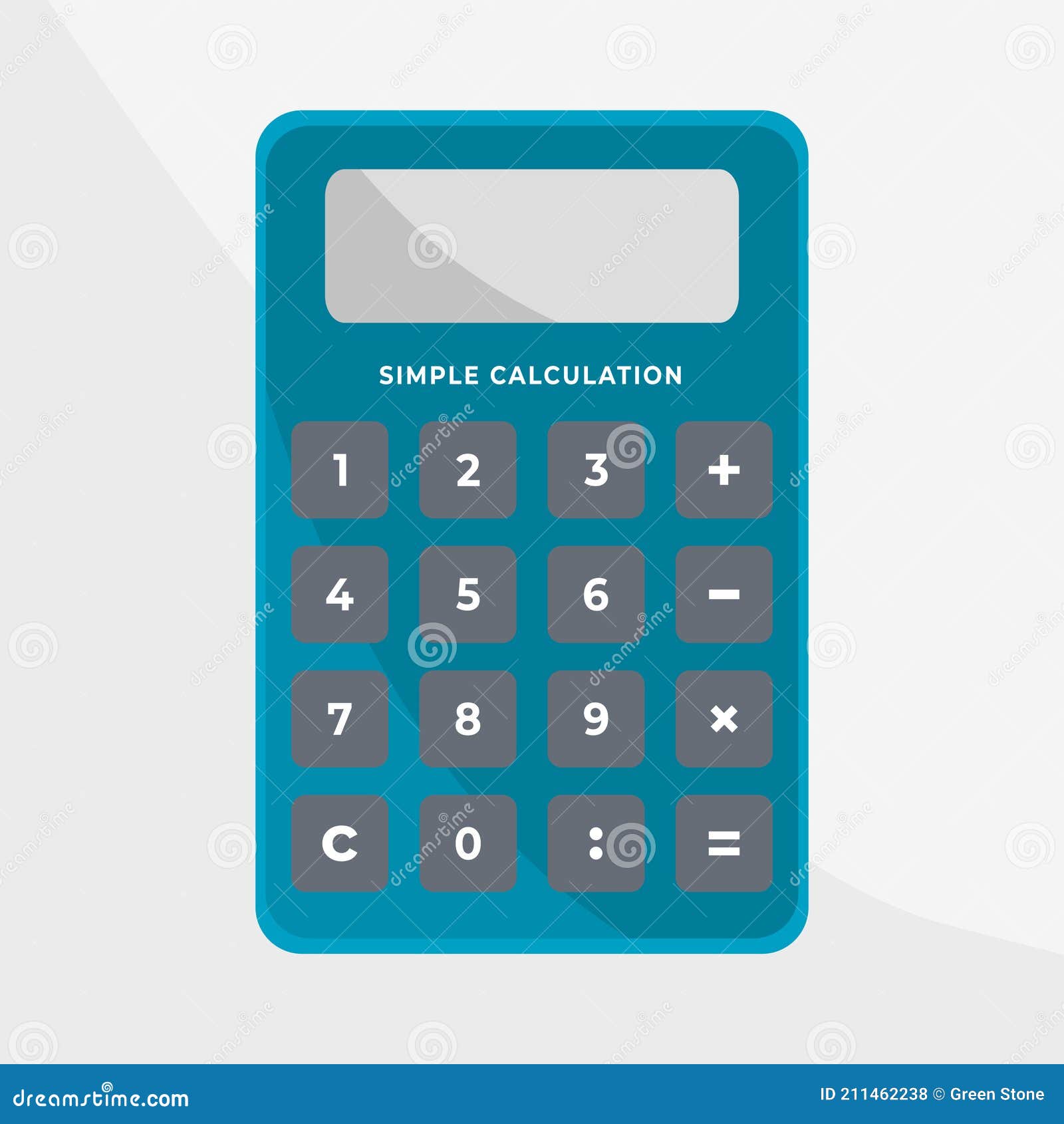 SIMPLE ILLUSTRATION of BASIC FINANCIAL CALCULATOR Stock Vector