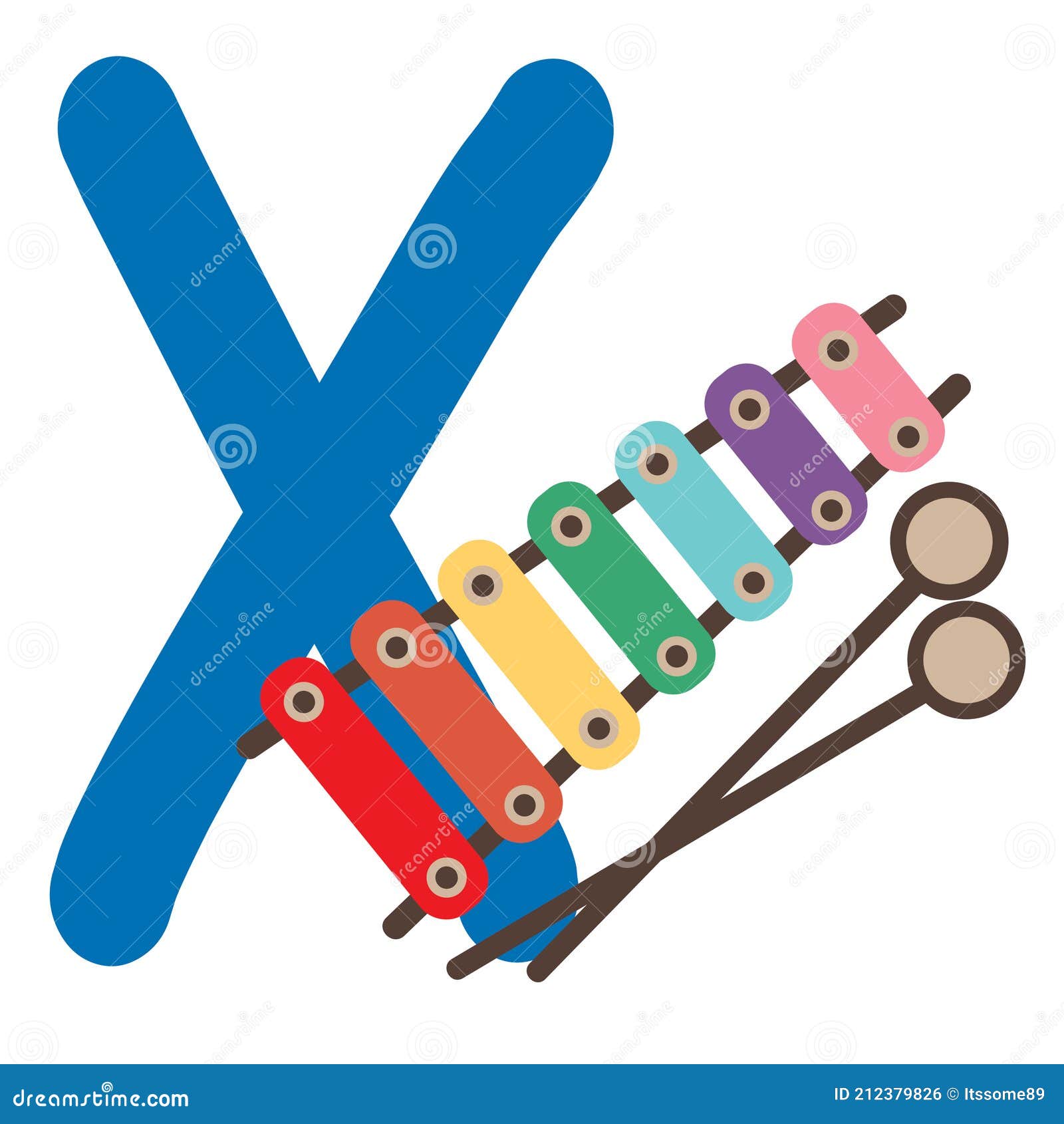 Alphabet letter X pictures stock vector. Illustration of learning