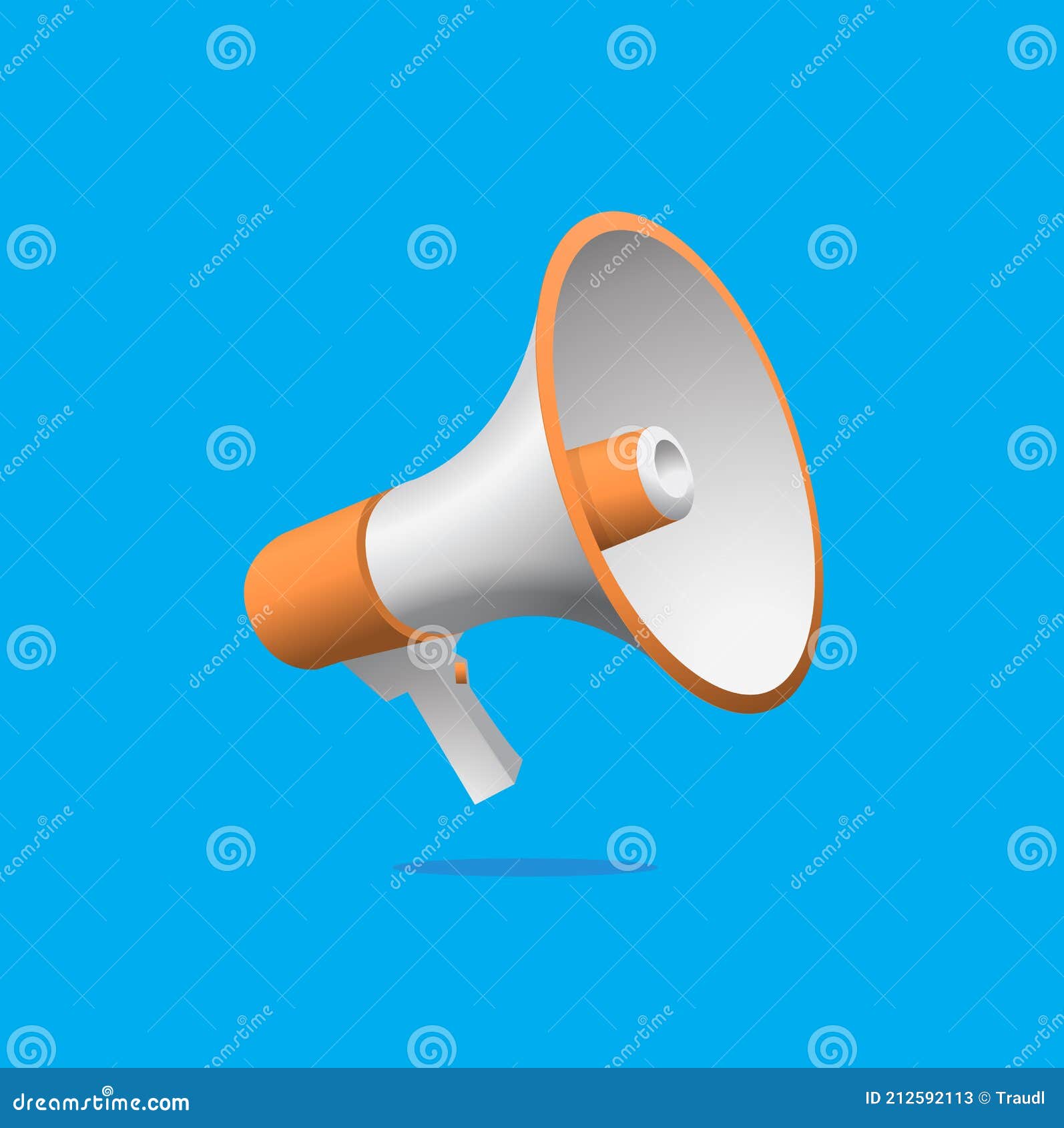 Orange Megaphone Icon Design. Spread Your Voice and Messages Stock Illustration Illustration