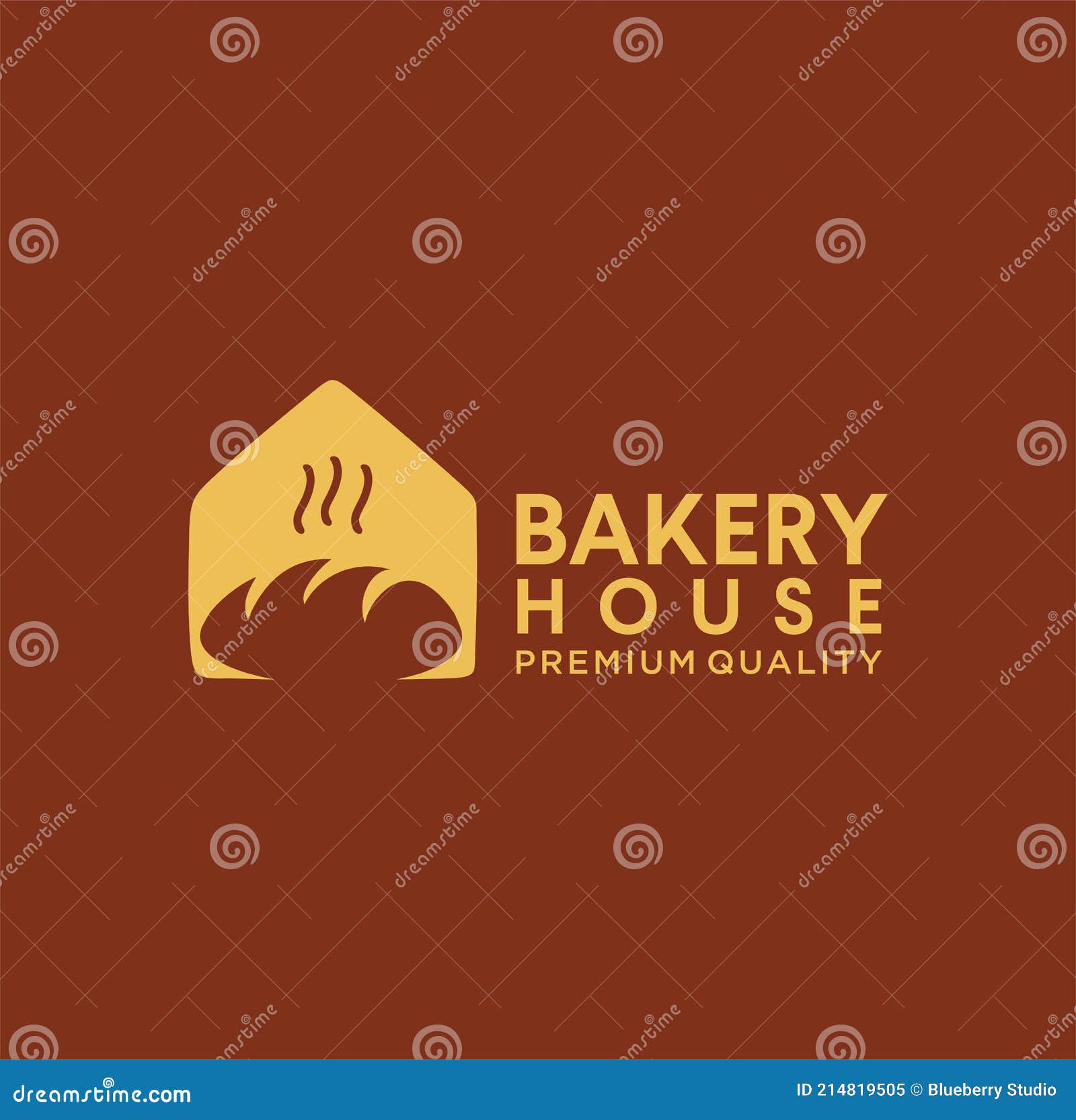 Bread House Logo Shop Template. Bakery Home Logo for Use Bread House