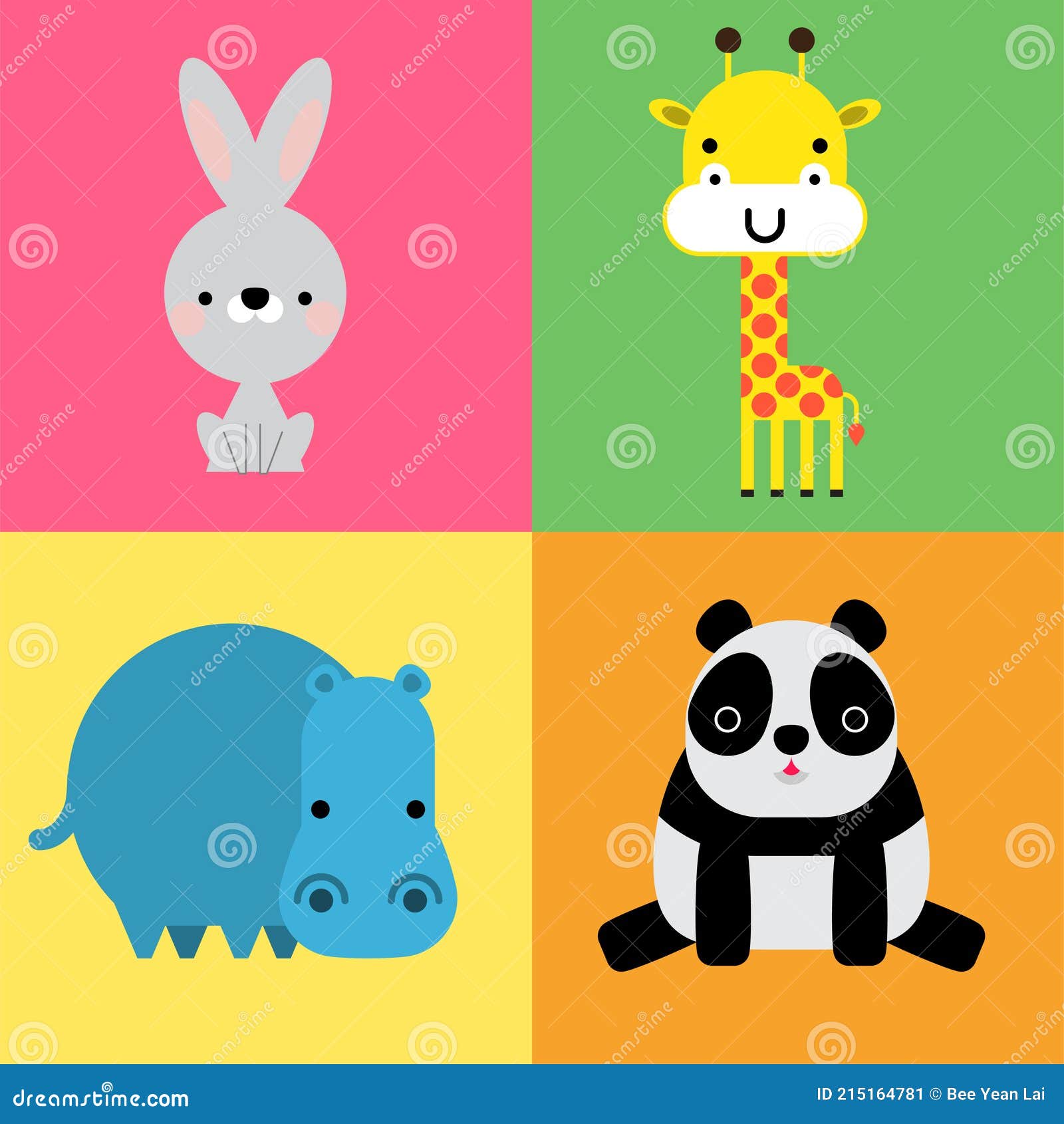 Cute Simple Cartoon Animals - Rabbit, Giraffe, Hippo, Panda. Great for Designing Baby Clothes Stock Vector - Illustration of plant, mammal: 215164781 Cute Simple Cartoon Animals - Rabbit, Giraffe, Hippo, Panda. Great for Designing Baby Clothes Stock Vector - Illustration of plant, mammal: 215164781