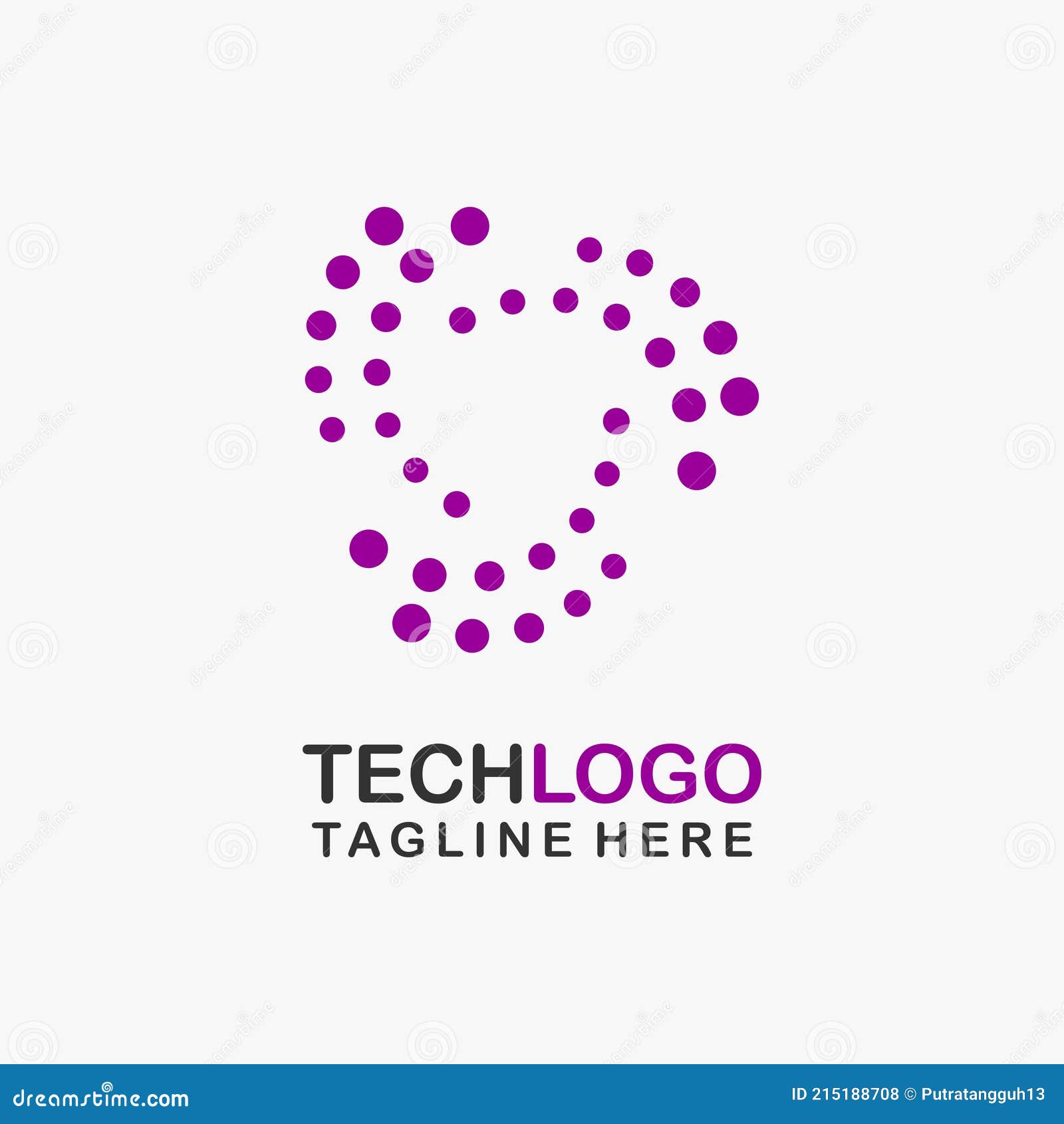 Round tech logo design stock vector. Illustration of clean - 215188708