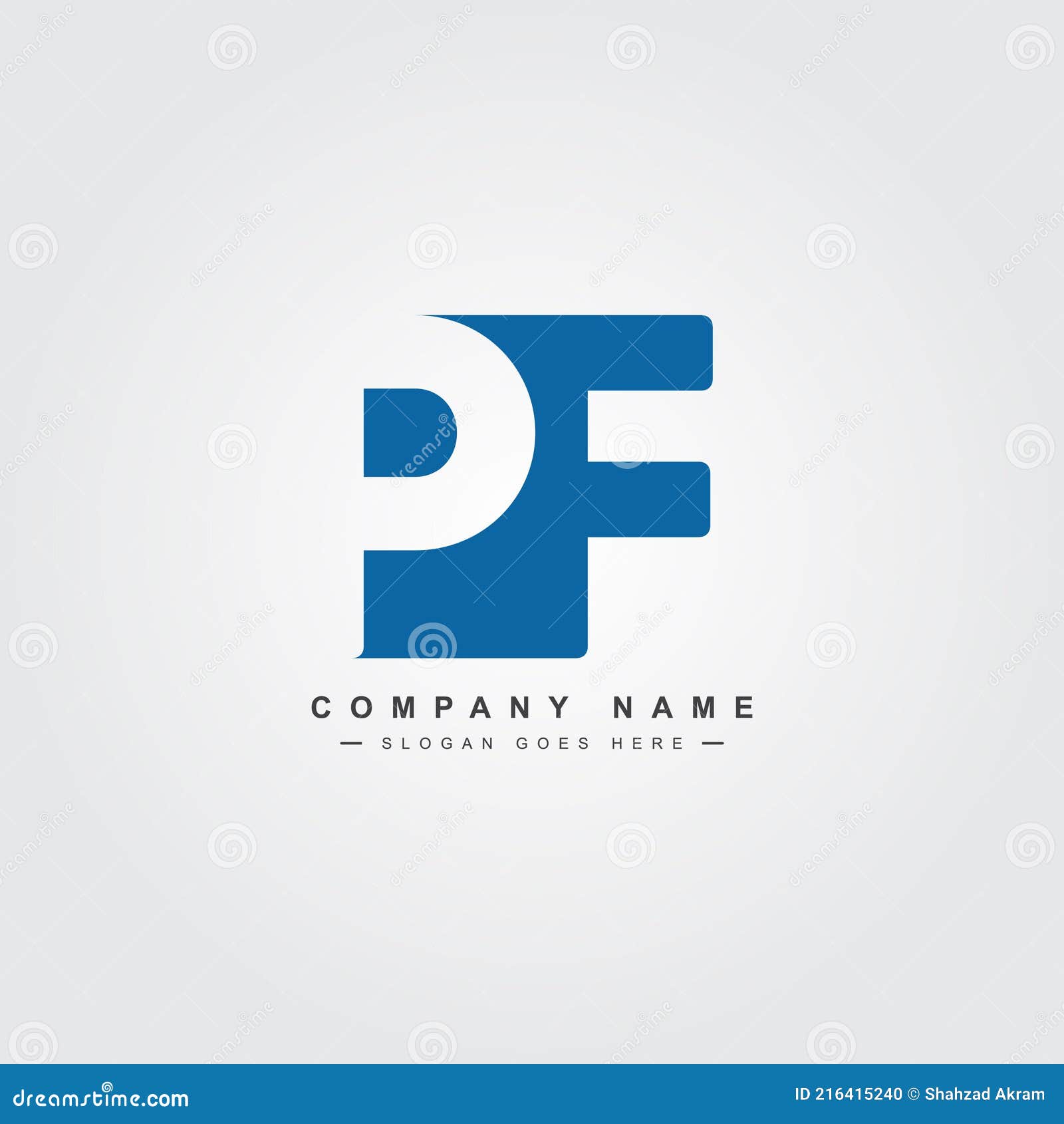 Blue Logo Pf Vektor Stock Vector (Royalty Free) 1007740702 | Shutterstock