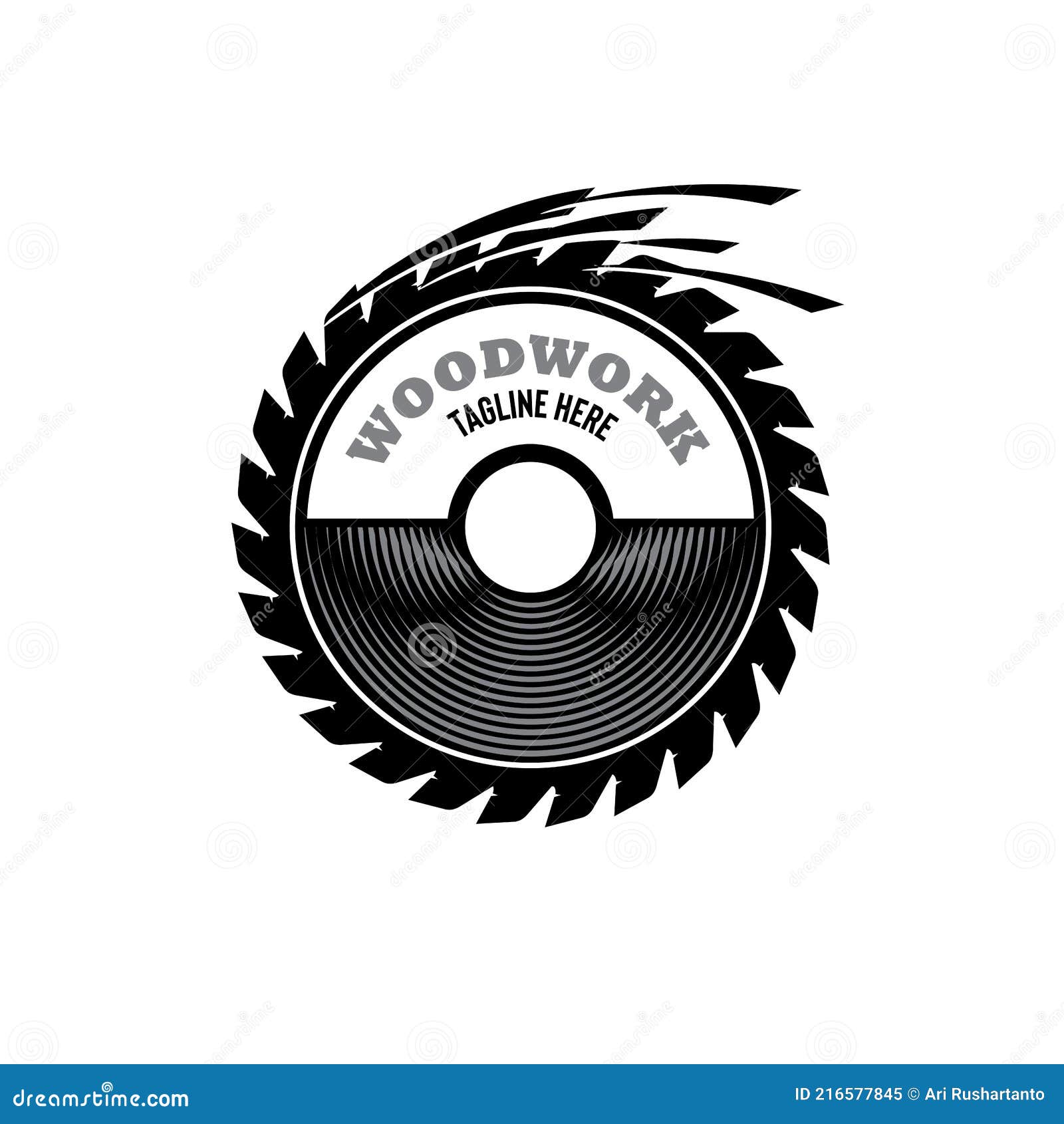 Wood Cutting Logo with Saw Icon Stock Vector Illustration of carpenter, graphic 216577845