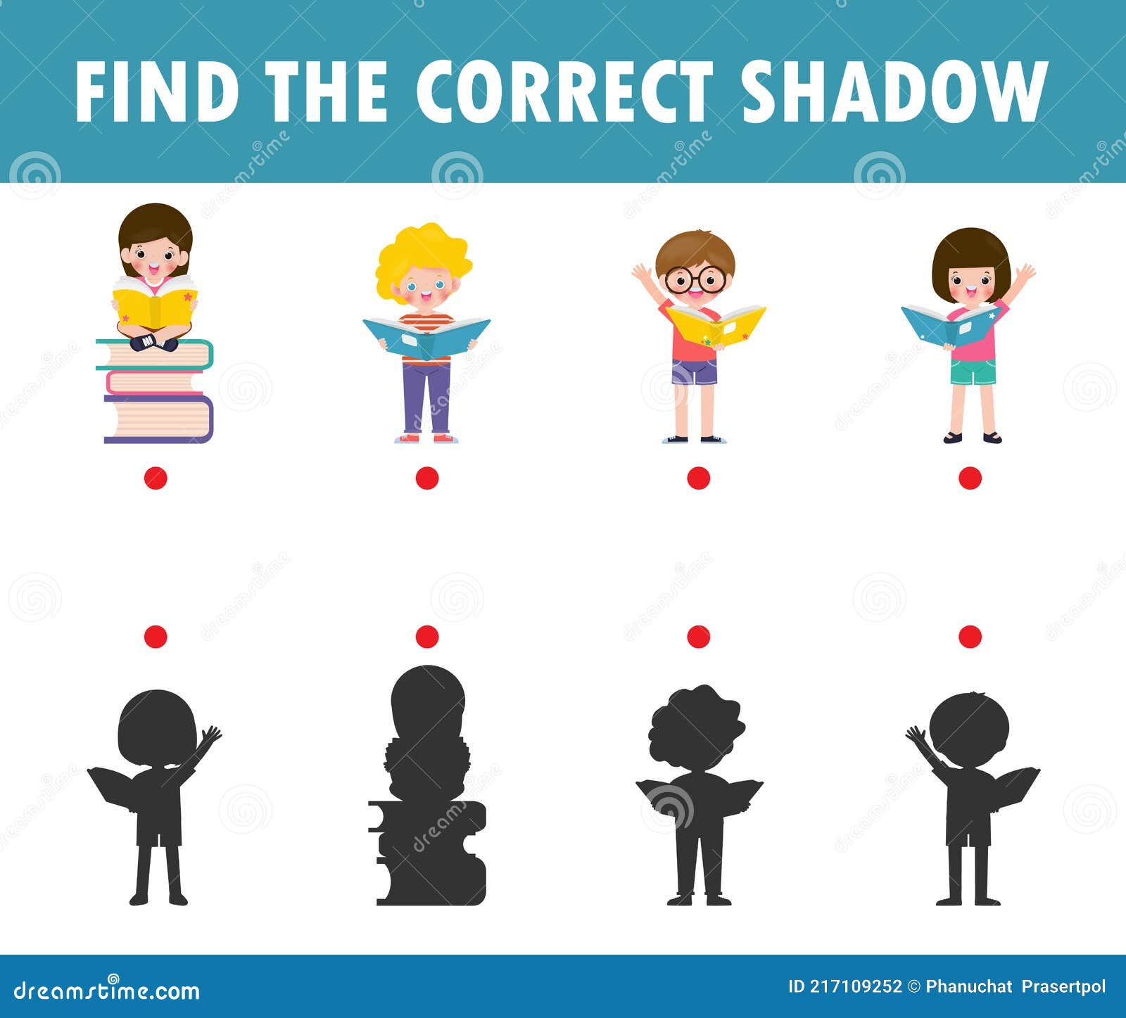 shadow matching game for kids, visual game for kid, find the correct shadow, instructional media, connect the dots picture