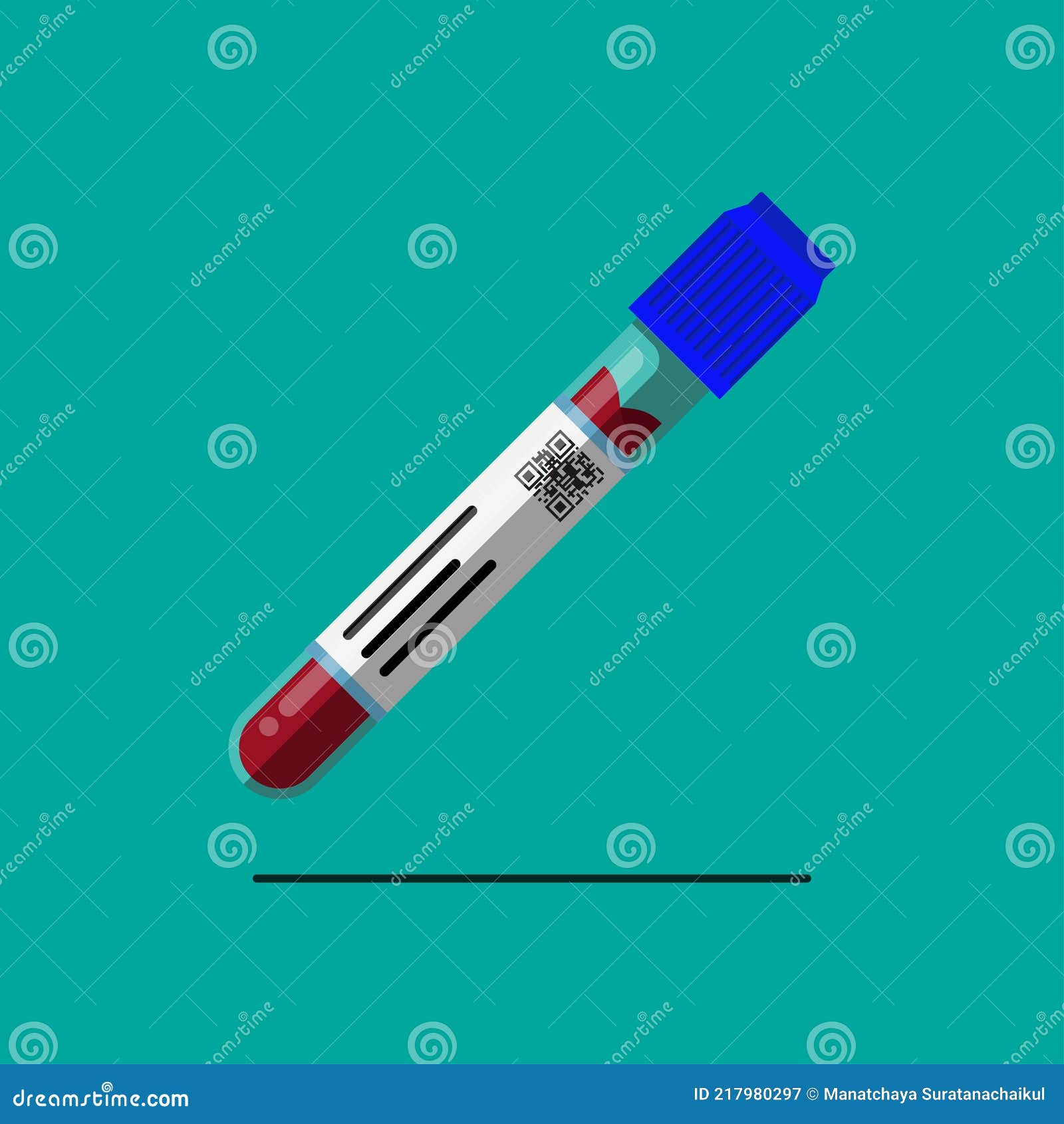 Sample Blood Tube Icon Isolated on Background Stock Vector