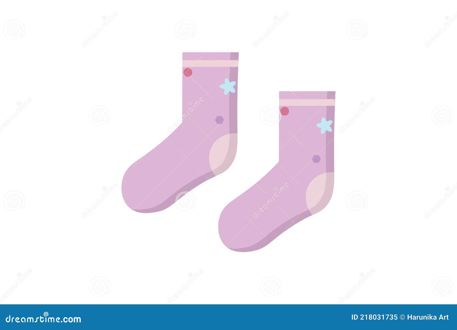 A Pair of Purple Baby Socks Stock Vector Illustration of funny