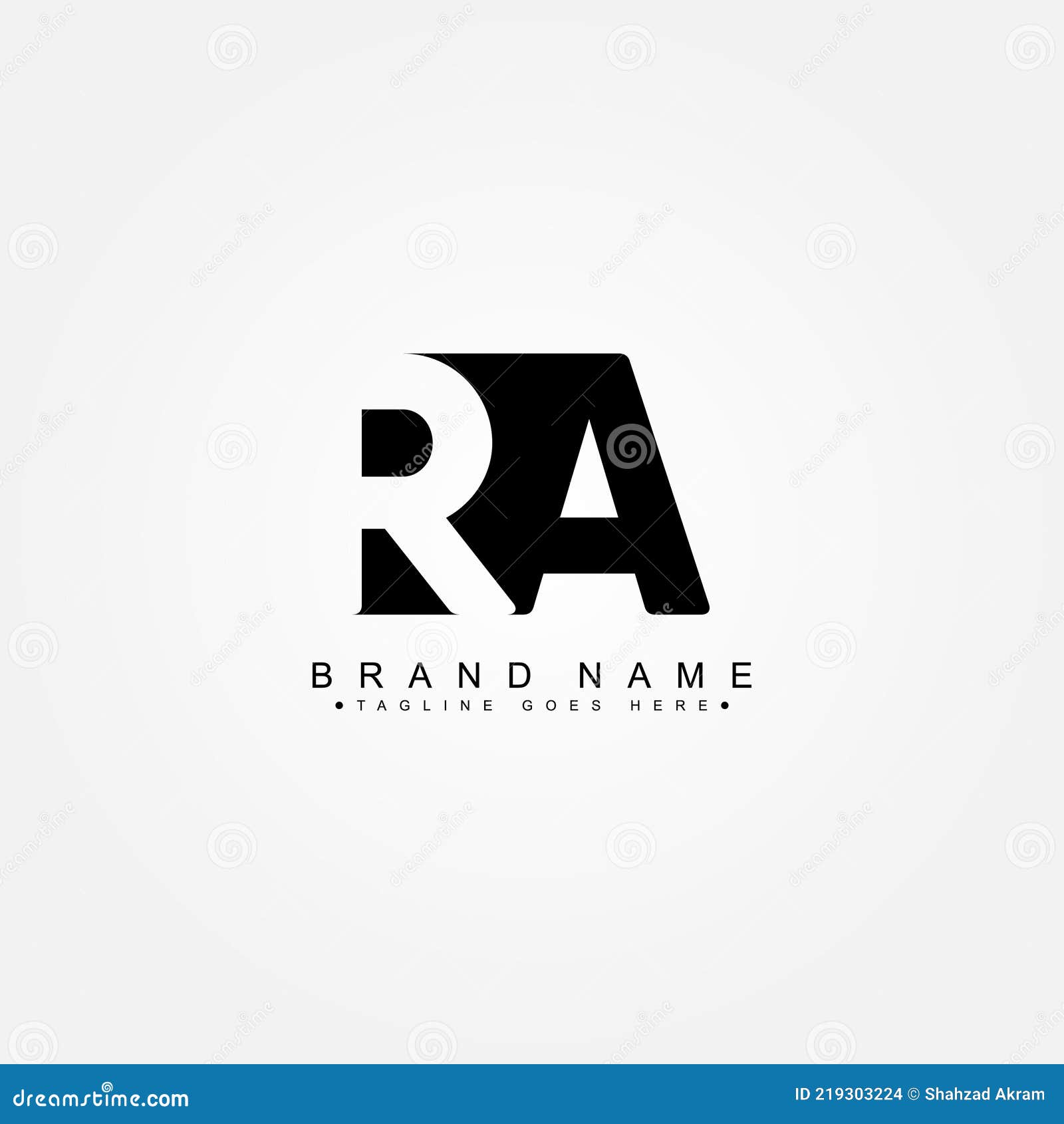 initial letter ra logo - simple business logo