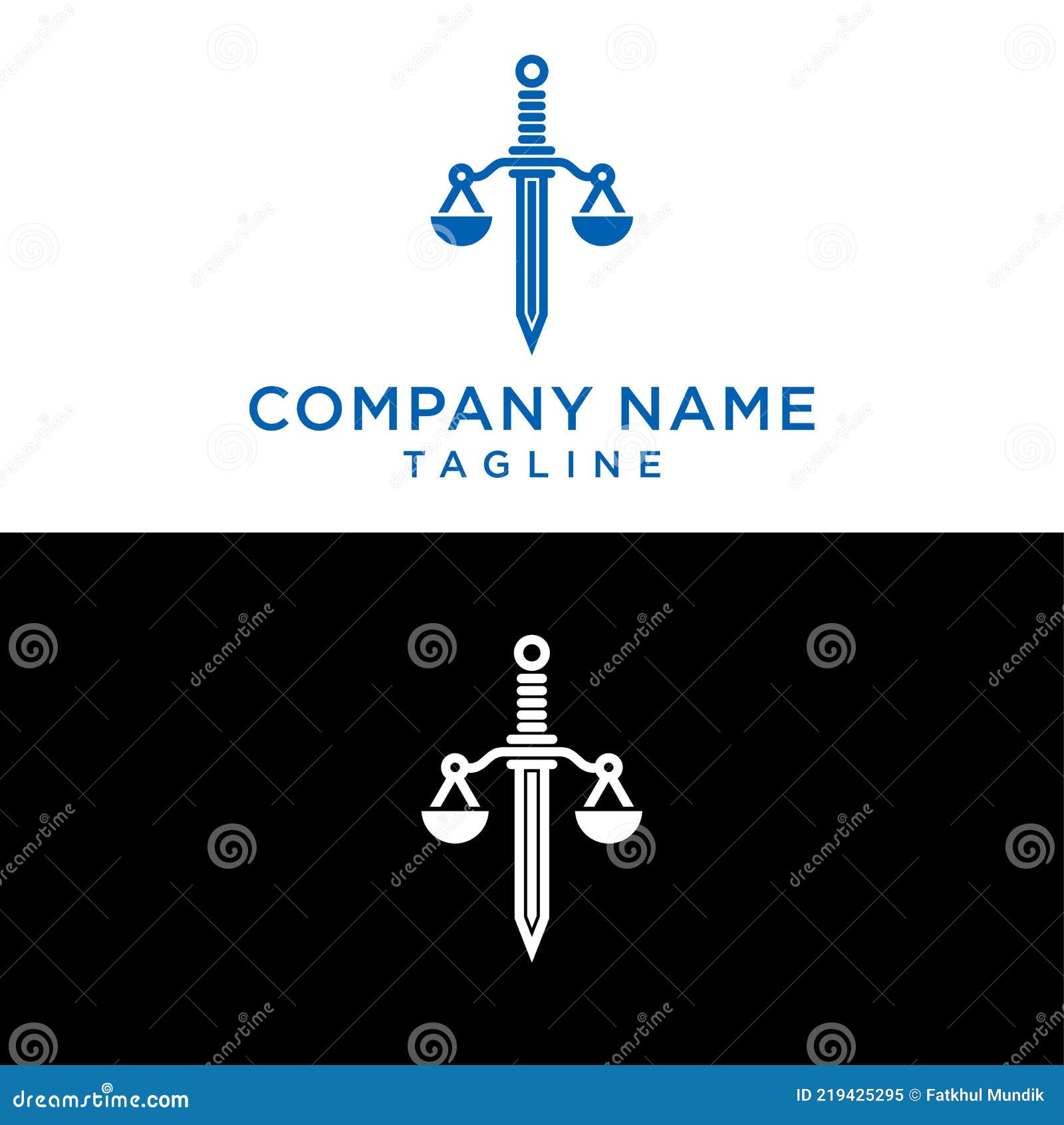 Sword of Law, Symbol of the Law of Premium Justice Stock Vector