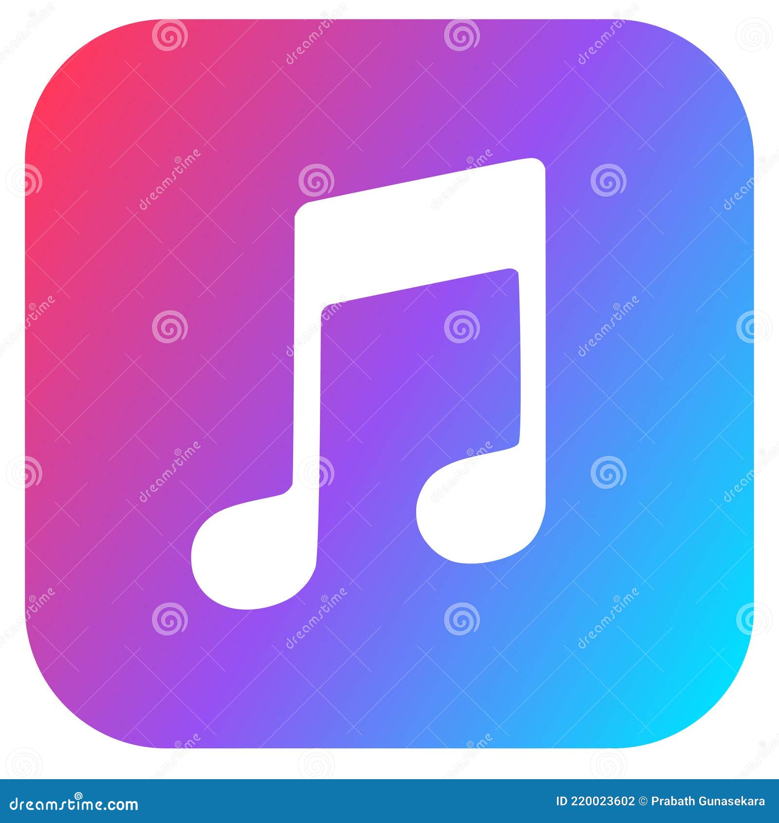 colourful music icon   on white background