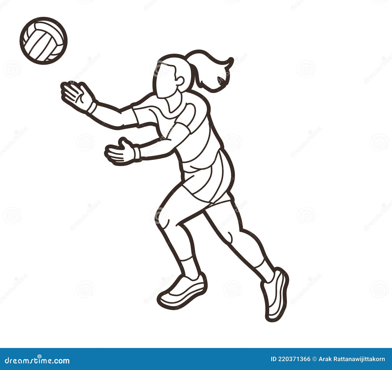 Gaelic Football Sport Female Player Action Cartoon Graphic Vector Stock ...