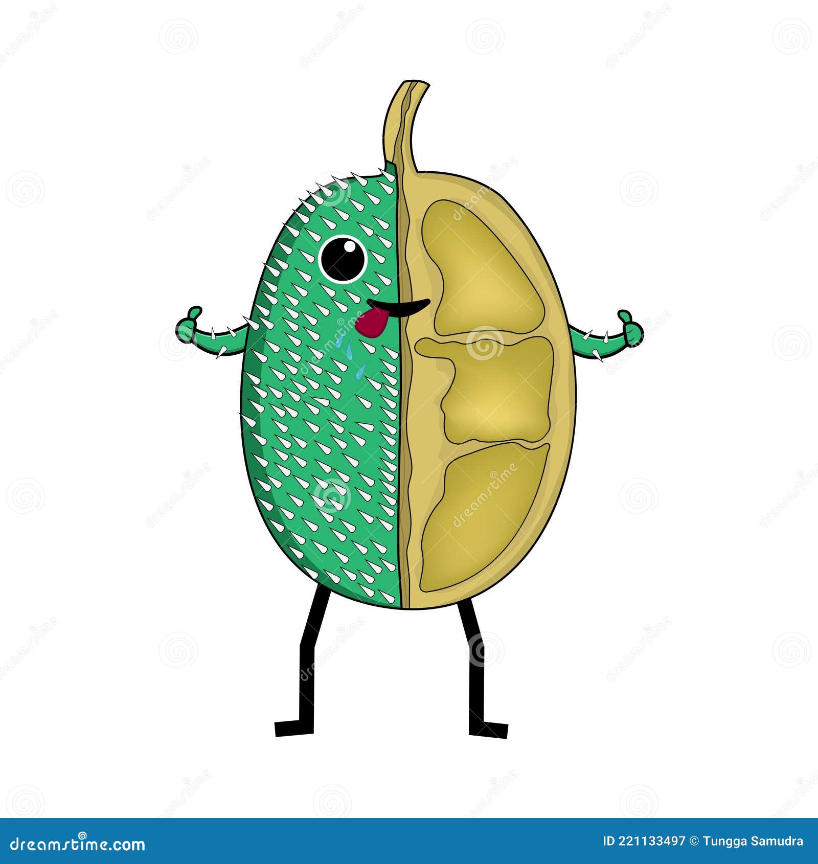 Illustration Of A Durian Fruit Cannot Be Carried On A Plane. On Board