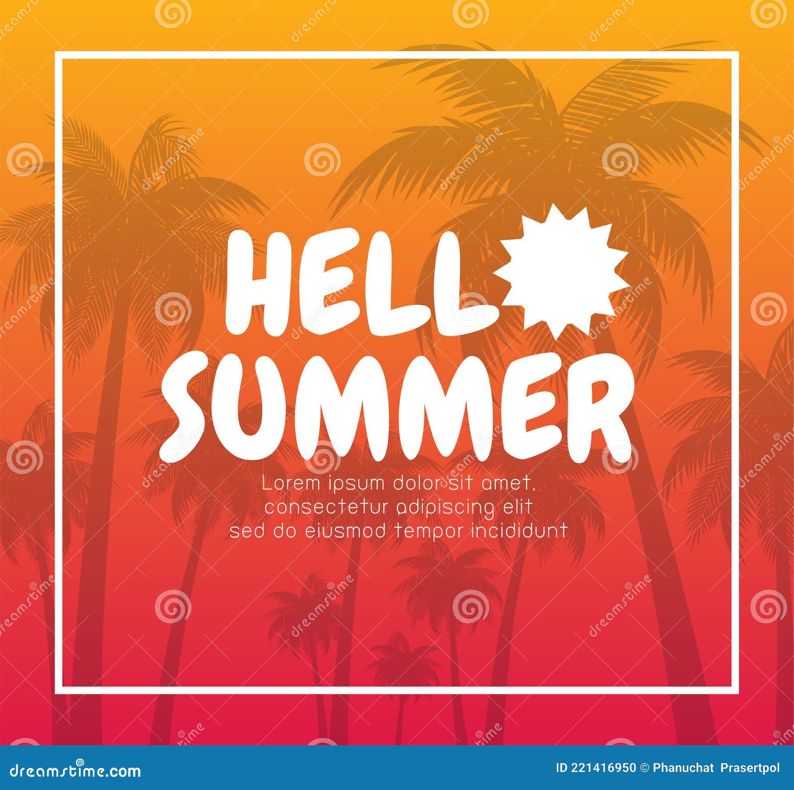 Free Vector  Its summer time text banner template