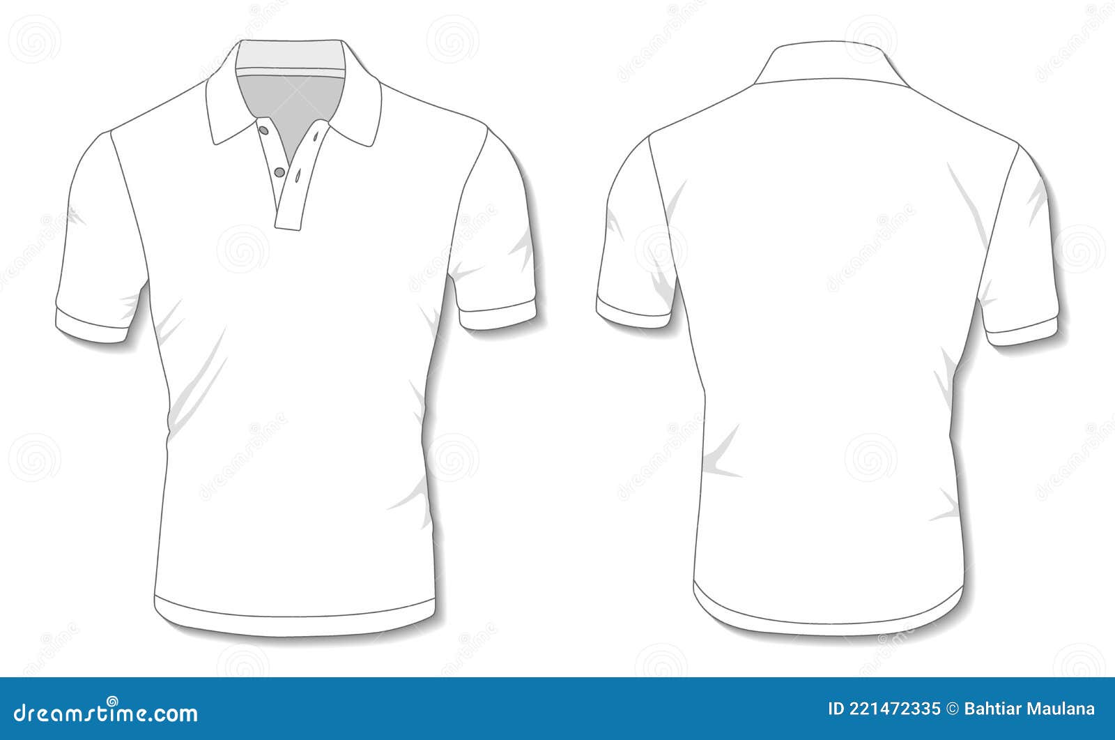 White Polo Shirt Template stock vector. Illustration of isolated ...