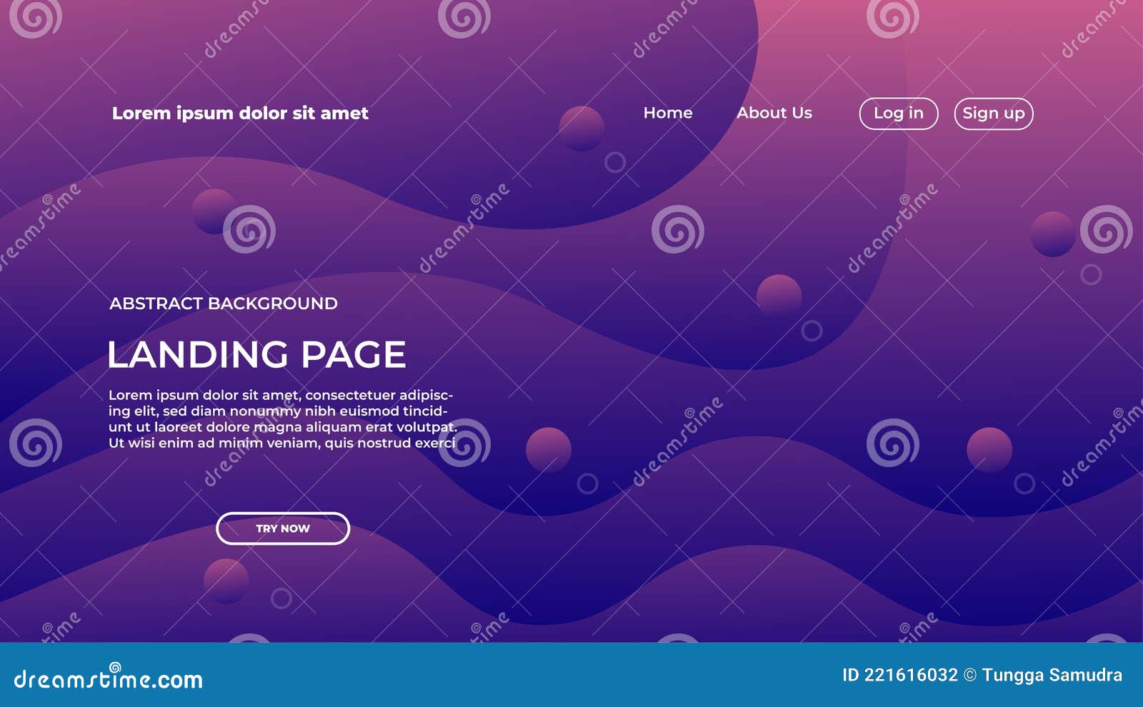 Landing Page Background. Abstract Modern site Background Stock