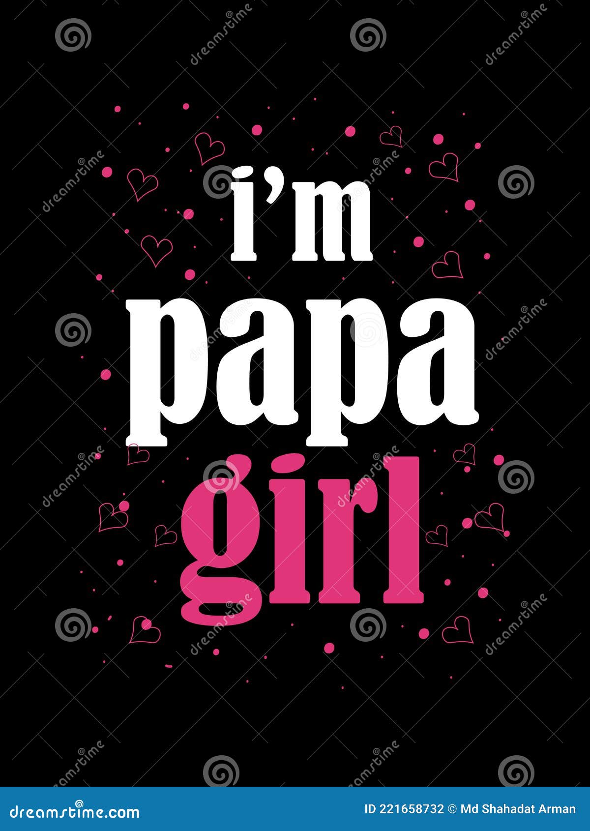 i`m papa girl t-shirt .