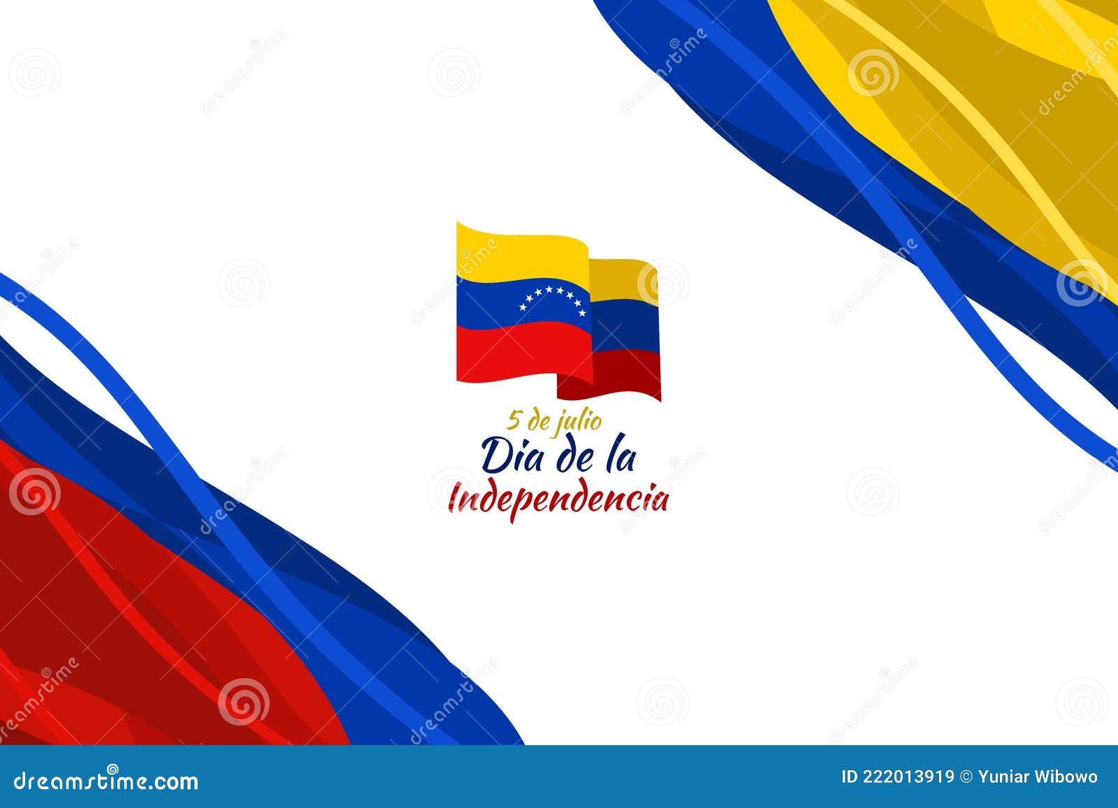 translate: july 5, independence day. independence day dia de la independencia of venezuela