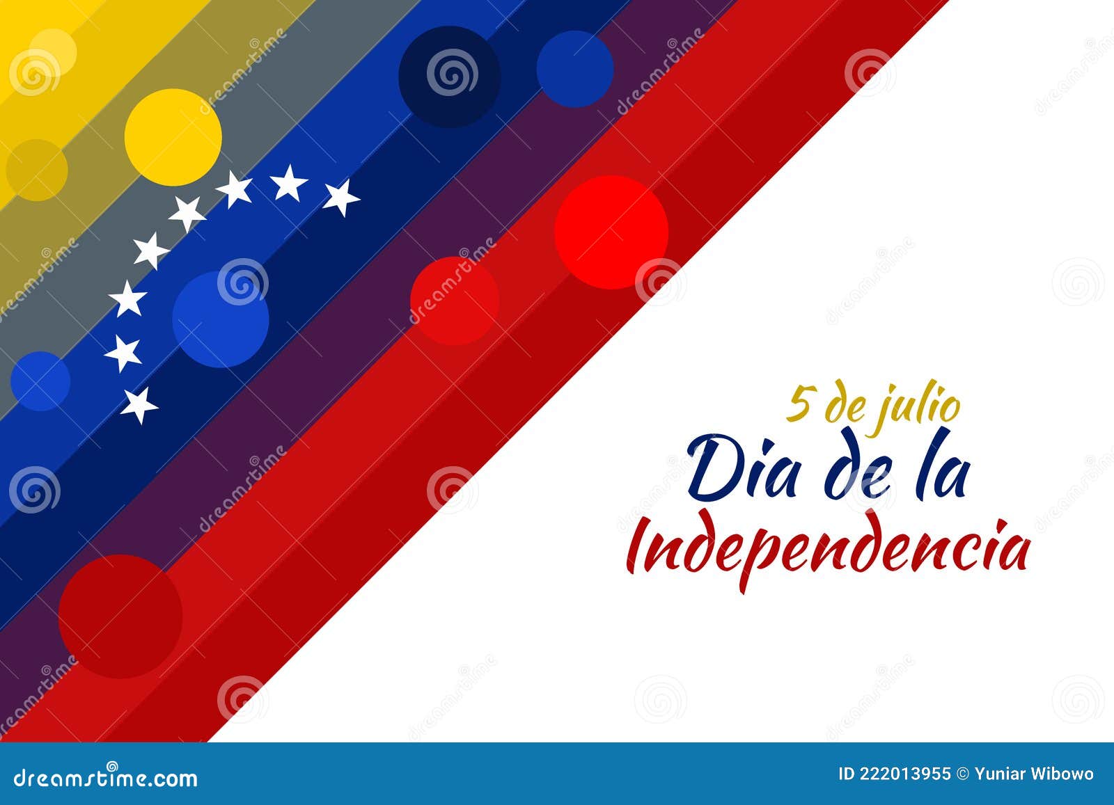 translate: july 5, independence day. independence day dia de la independencia of venezuela
