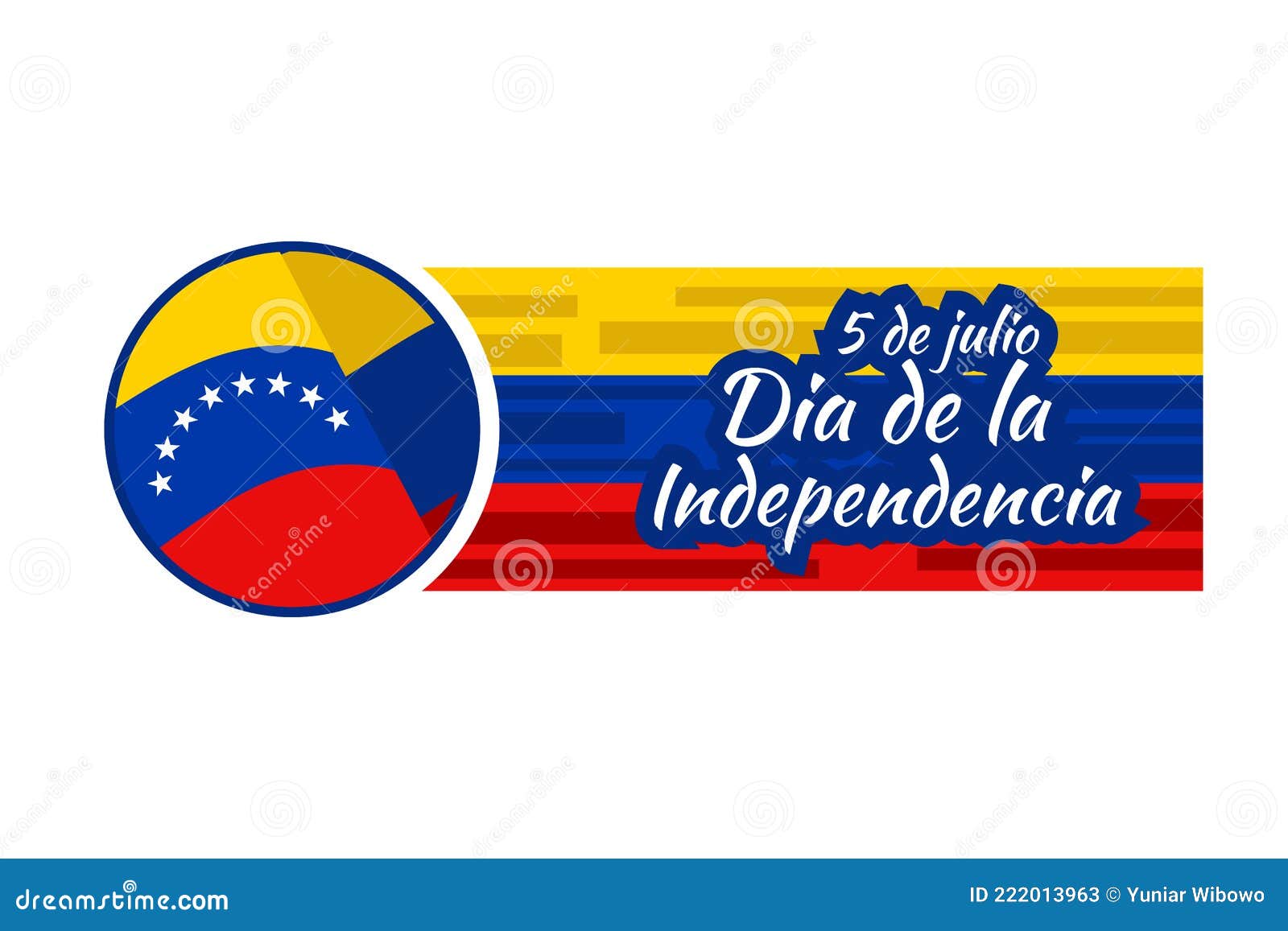 translate: july 5, independence day. independence day dia de la independencia of venezuela