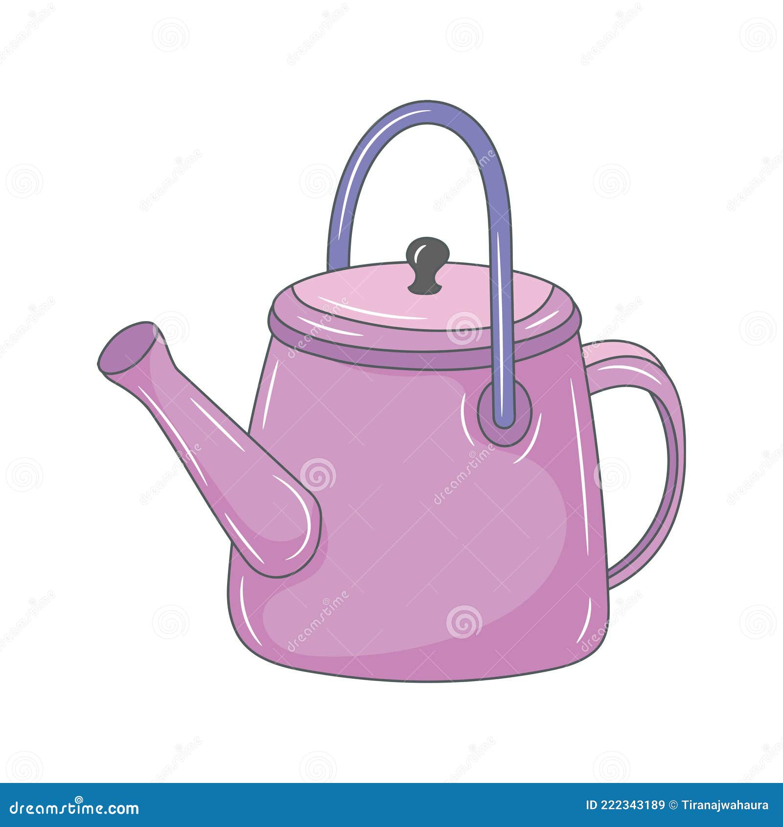 Watering Pot Colored As Amanita With Flowers And Water Drop, Flower