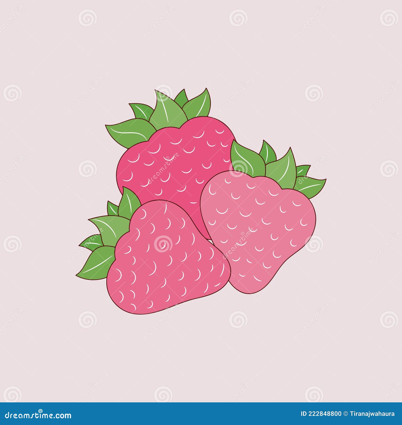Strawberry Colored Fresh Fruits Vector Illustration Stock Vector -  Illustration of health, fruit: 222848800, image size:1600x1690