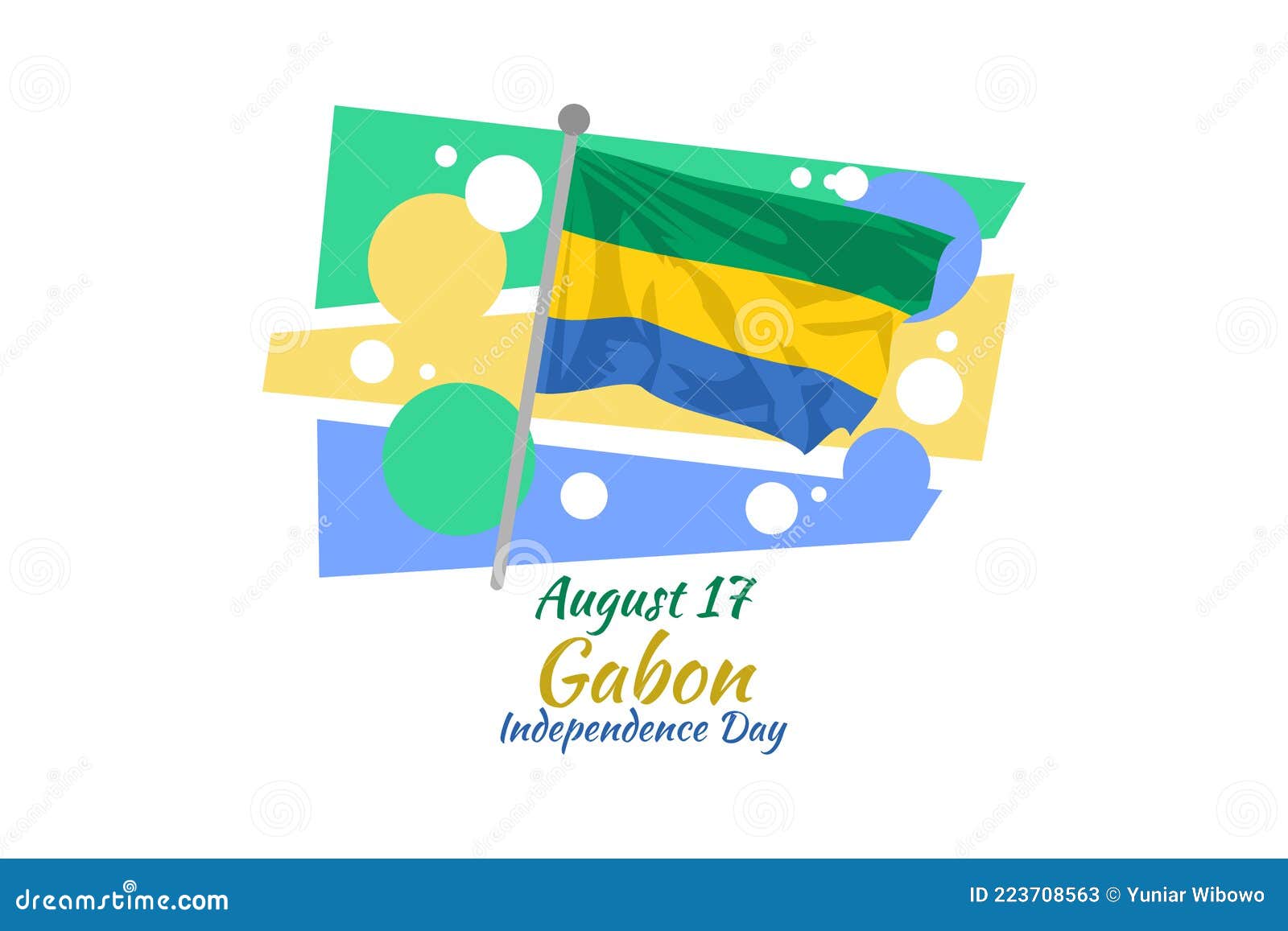 Gabon Vector Map Isolated On White Background. High-Detailed Black