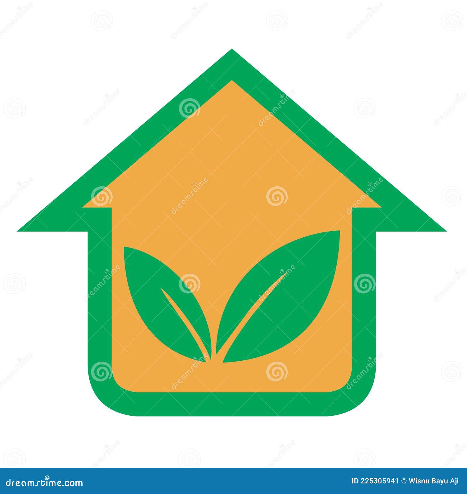 Leaves house icon stock vector. Illustration of leaves 225305941