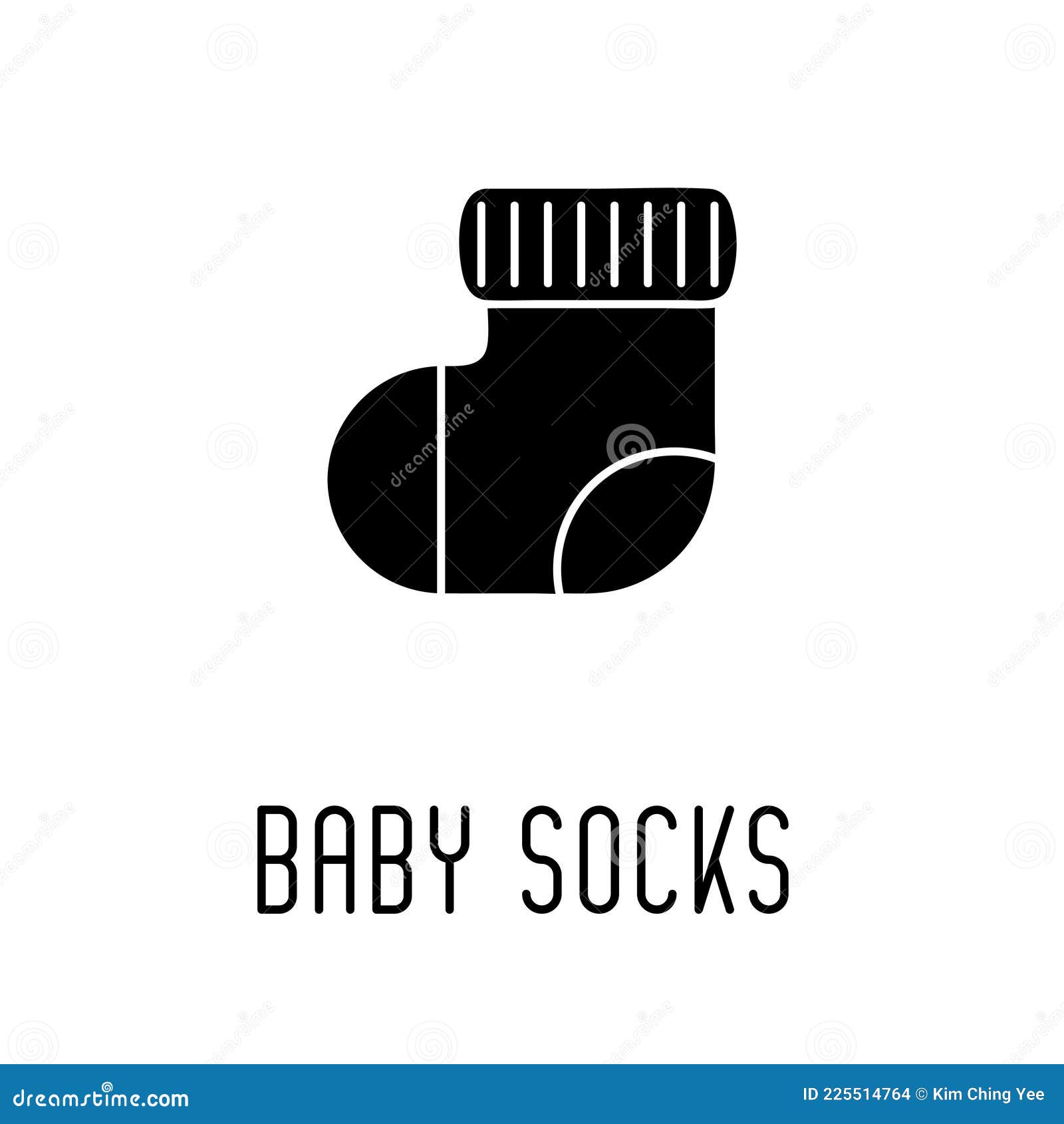 Baby Socks Line Icon - IconBunny