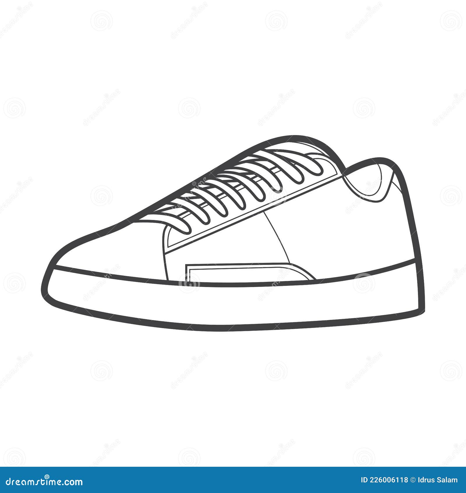 Shoes Sneaker Outline Drawing Vector, Sneakers Drawn in a Sketch Style ...