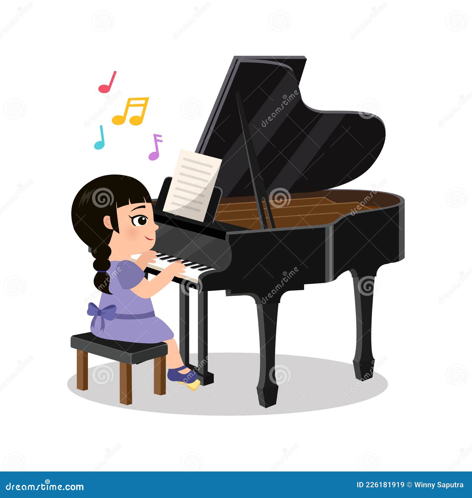 Piano Instrument In Silhouette Royalty-Free Cartoon | CartoonDealer.com