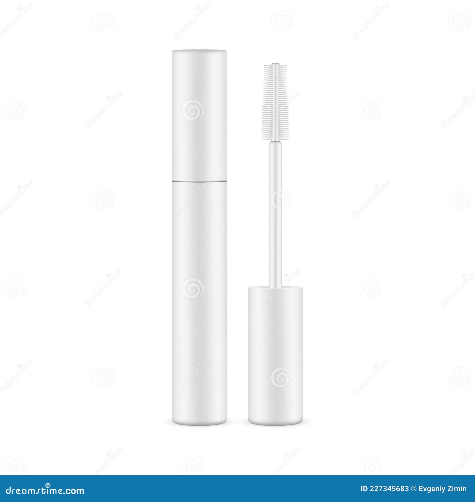 Mascara Tube Mockup Isolated on White Background Stock Vector