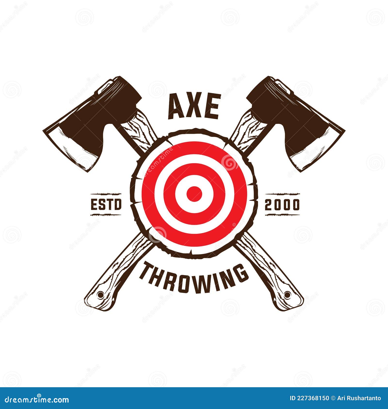 axe throwing club wood target logo 
