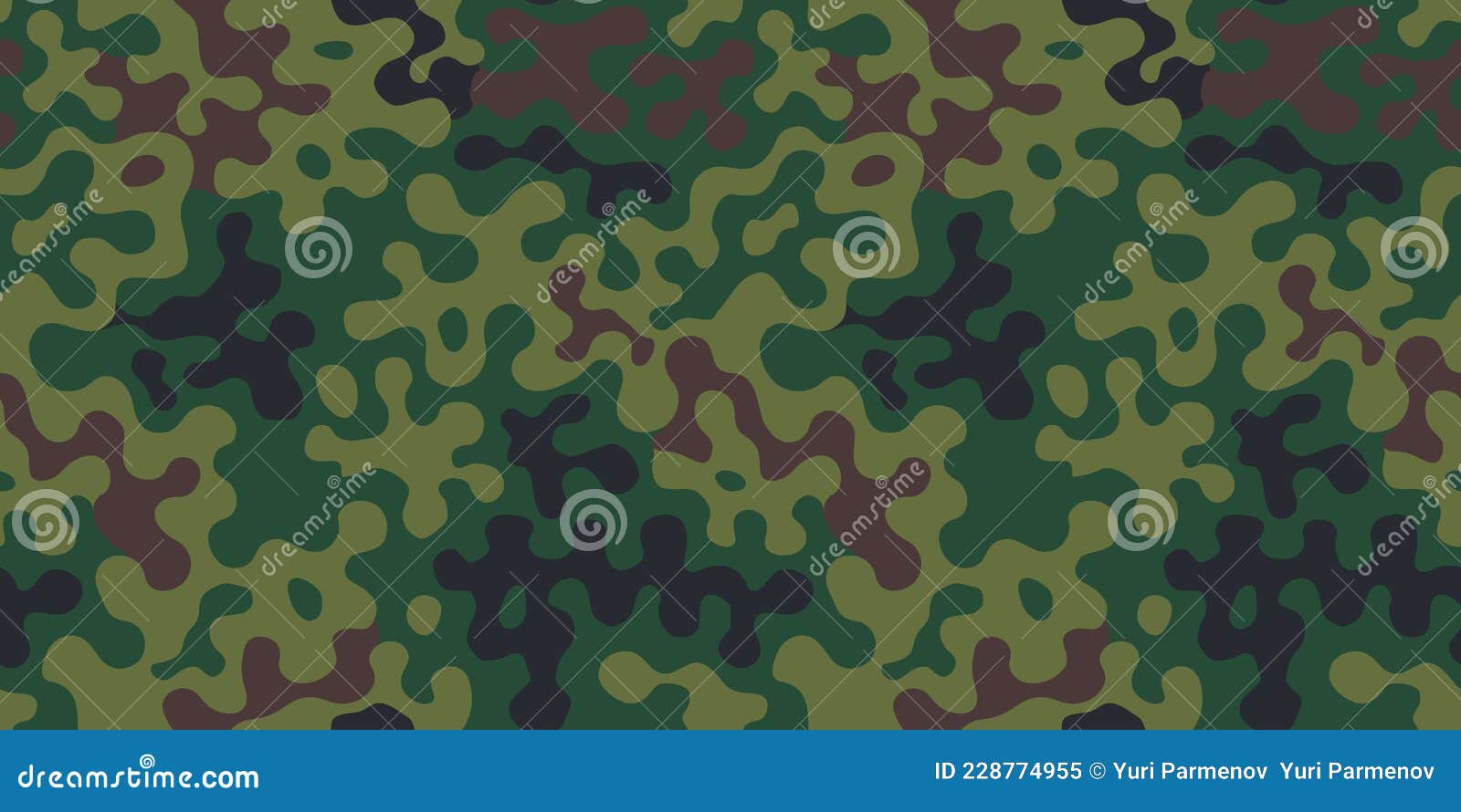 Military Background Of Soldier Camouflaging, Seamless Pattern. Modern